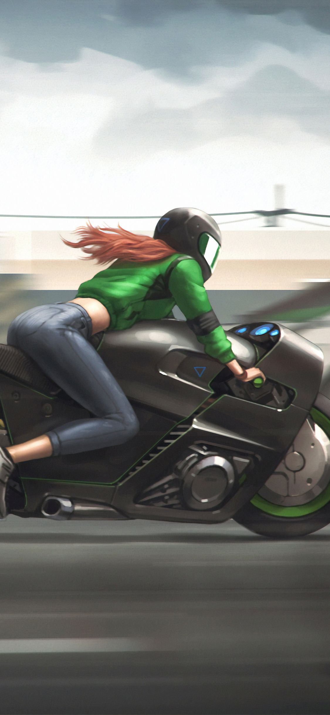 Girl On Bike 4k Art iPhone XS, iPhone 10, iPhone X HD 4k