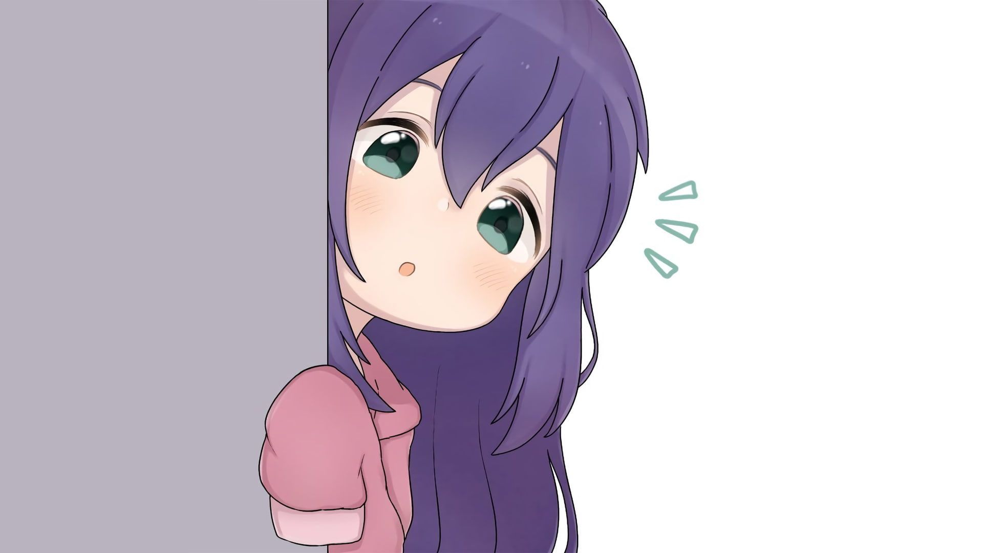aesthetic anime girl with purple hair