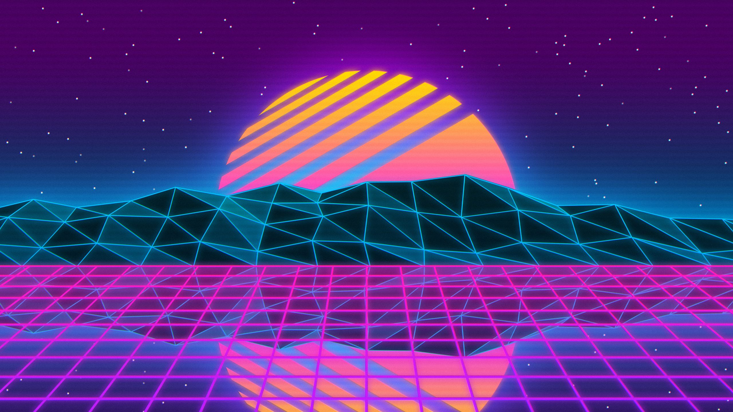 1366x768 Resolution Purple Sunrise 4K Vaporwave 1366x768 Resolution  Wallpaper - Wallpapers Den