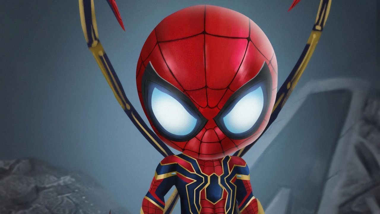 Neon Iron Spider Man Wallpaper