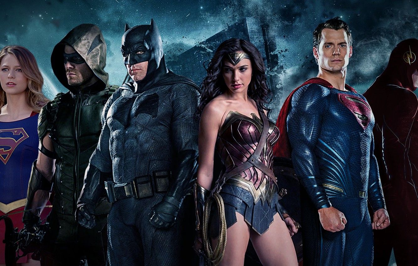 Wallpaper batman, superman, supergirl, wonder woman, flash, Justice League, green arrow image for desktop, section фильмы