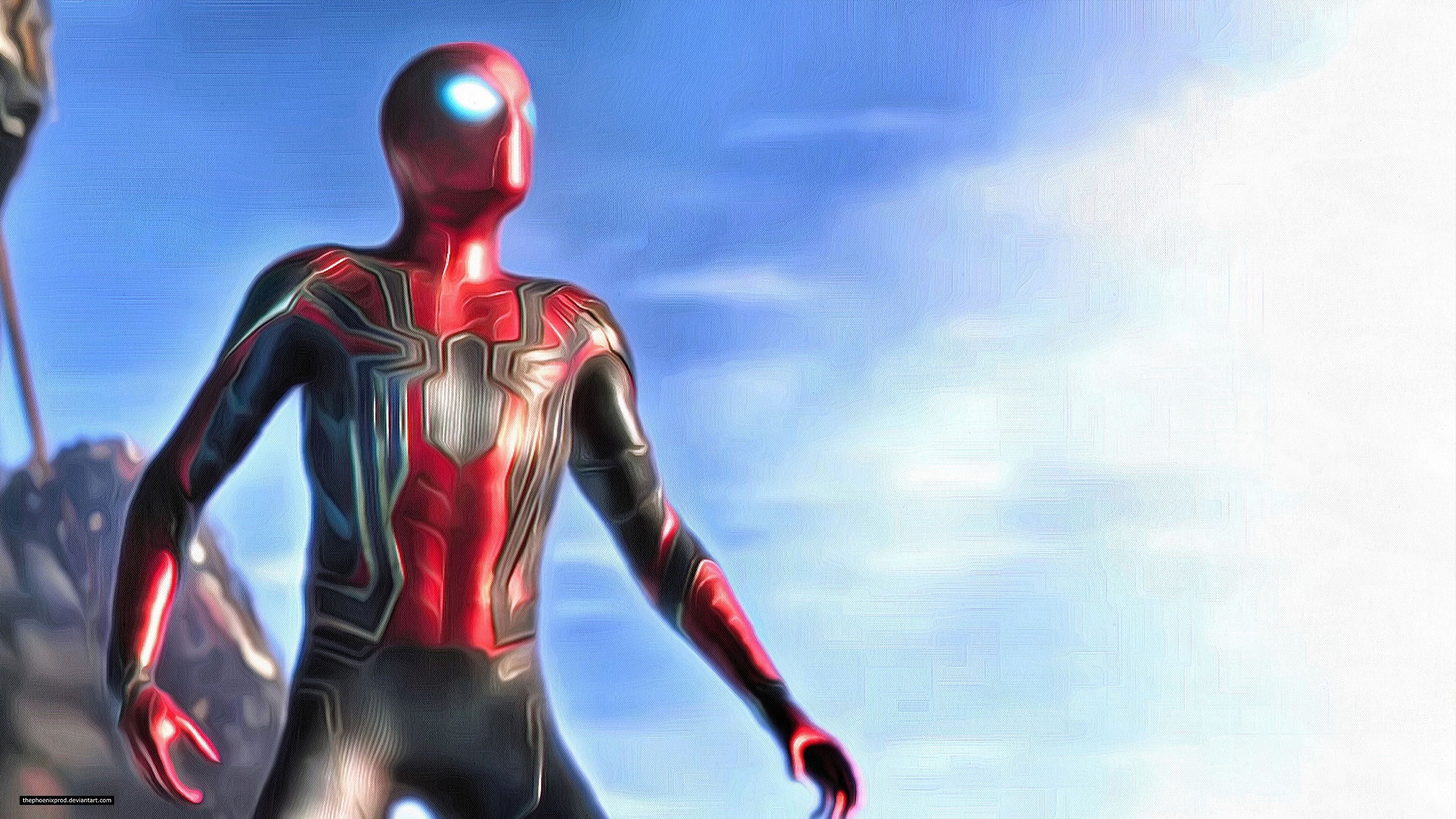 Avengers: Infinity War Spider Man Iron Spider 4K