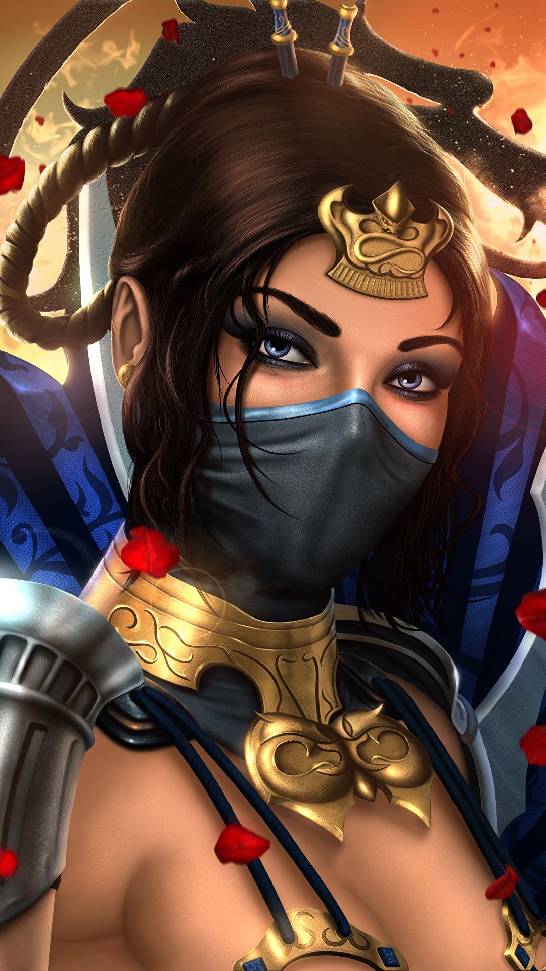 Desktop Wallpaper Mortal Kombat Warriors Kitana Beautiful 1080x1920
