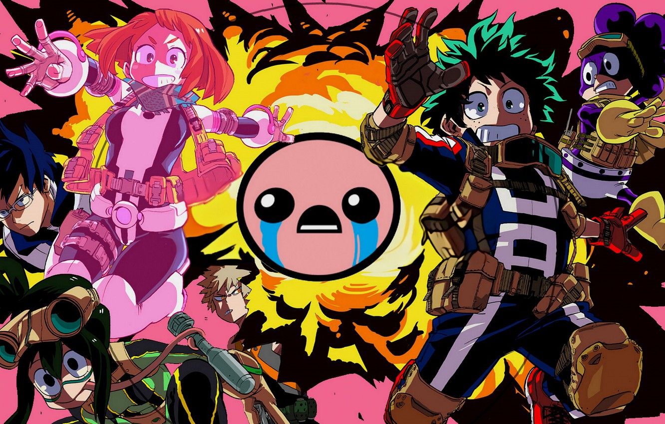 Wallpaper the explosion, fire, characters, My Hero Academia, Boku