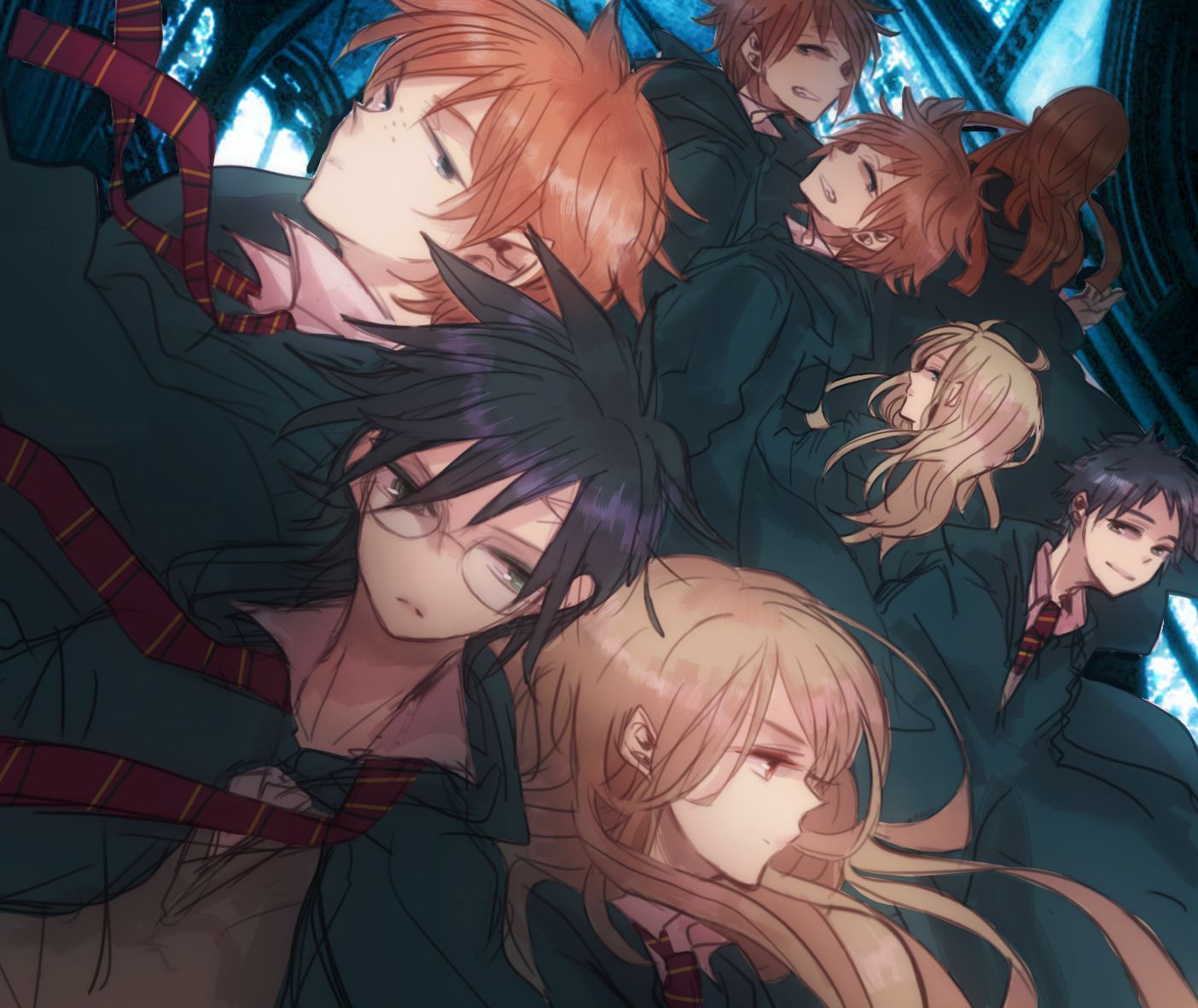 Tags: Fanart, Harry Potter, Pixiv, Hermione Granger, Luna Lovegood