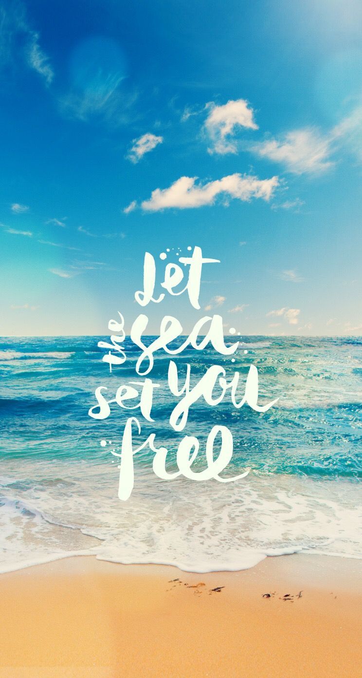 Let the sea set you free iPhone wallpaper background lockscreen