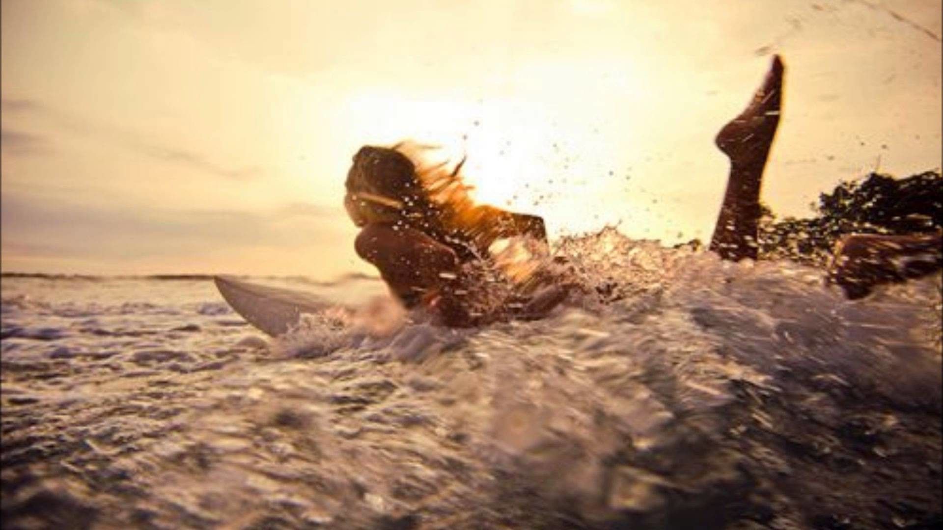 Girls Surfing