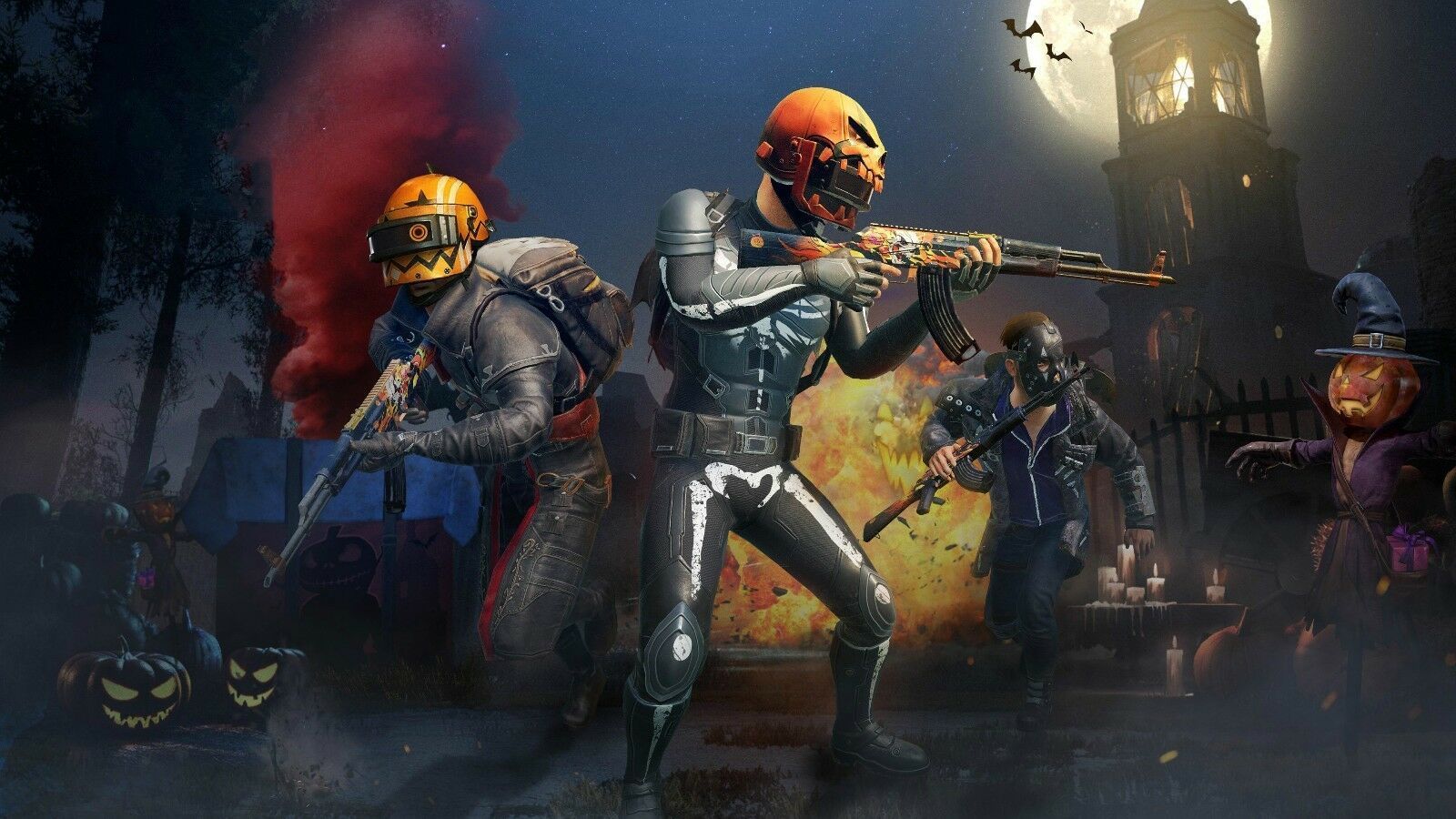 Pubg PLAYERUNKNOWN'S BATTLEGROUND halloween update Silk Poster 24