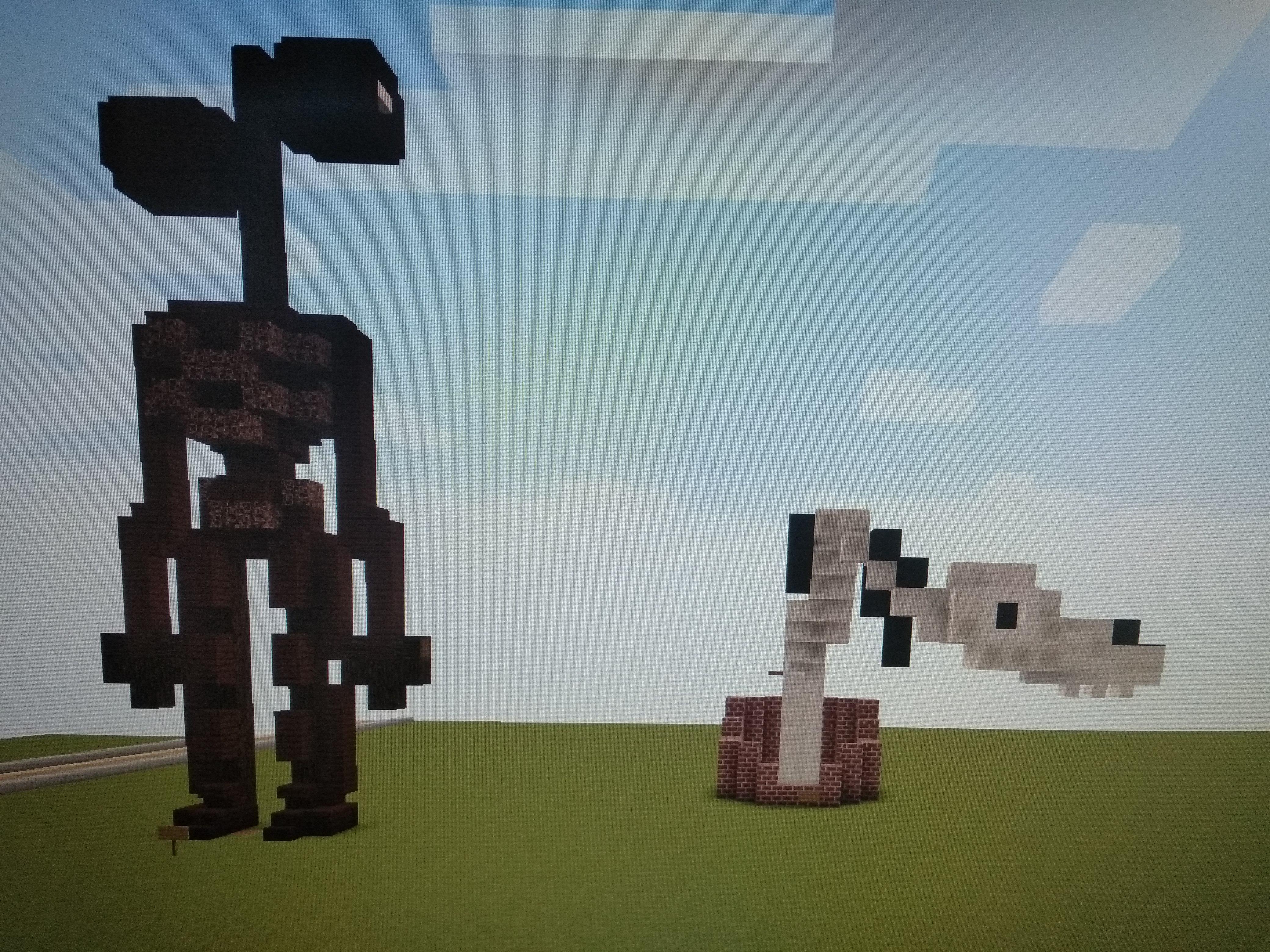 Long horse and siren head in minecraft