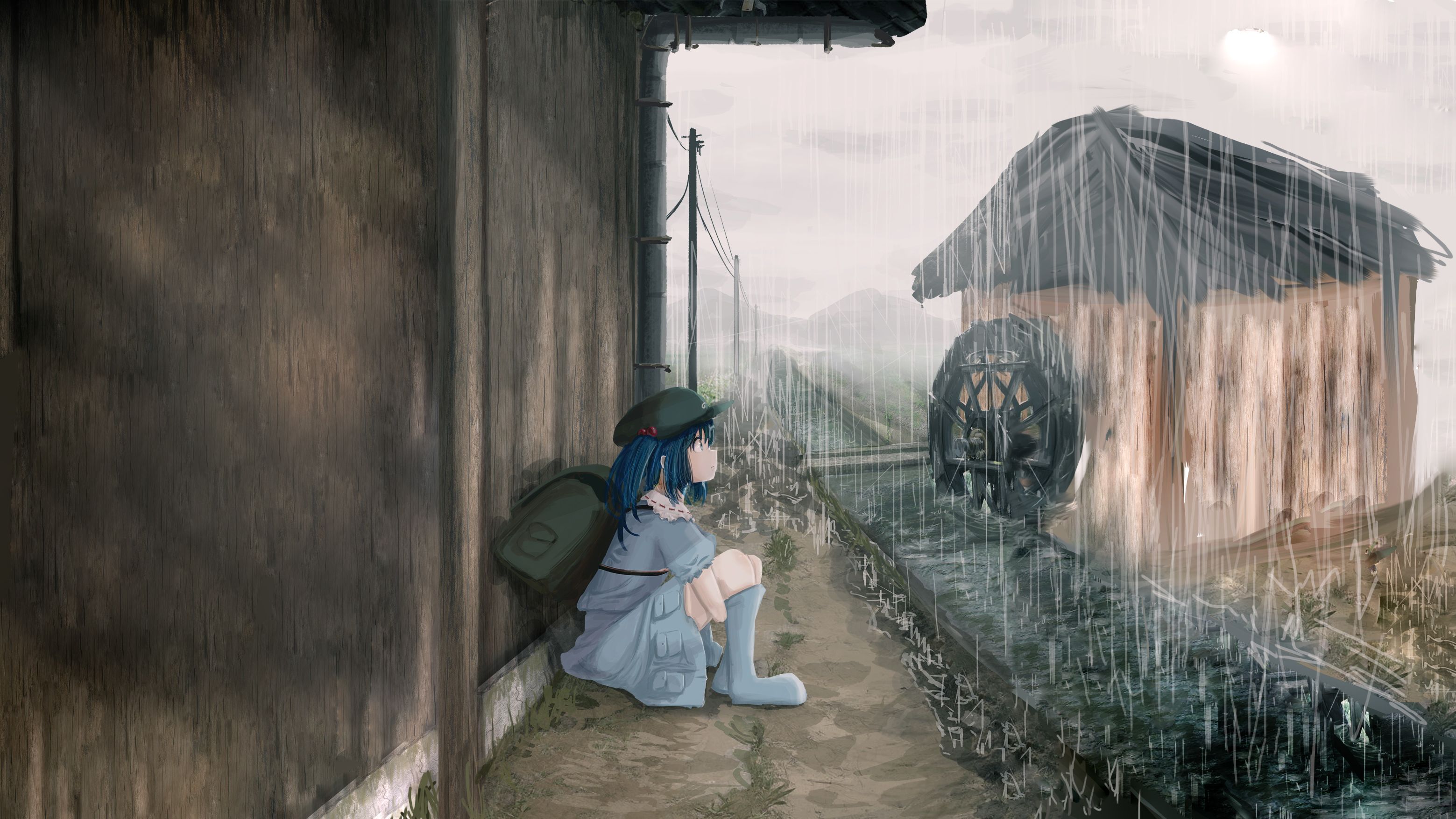 Girl In The Rain Wallpapers.