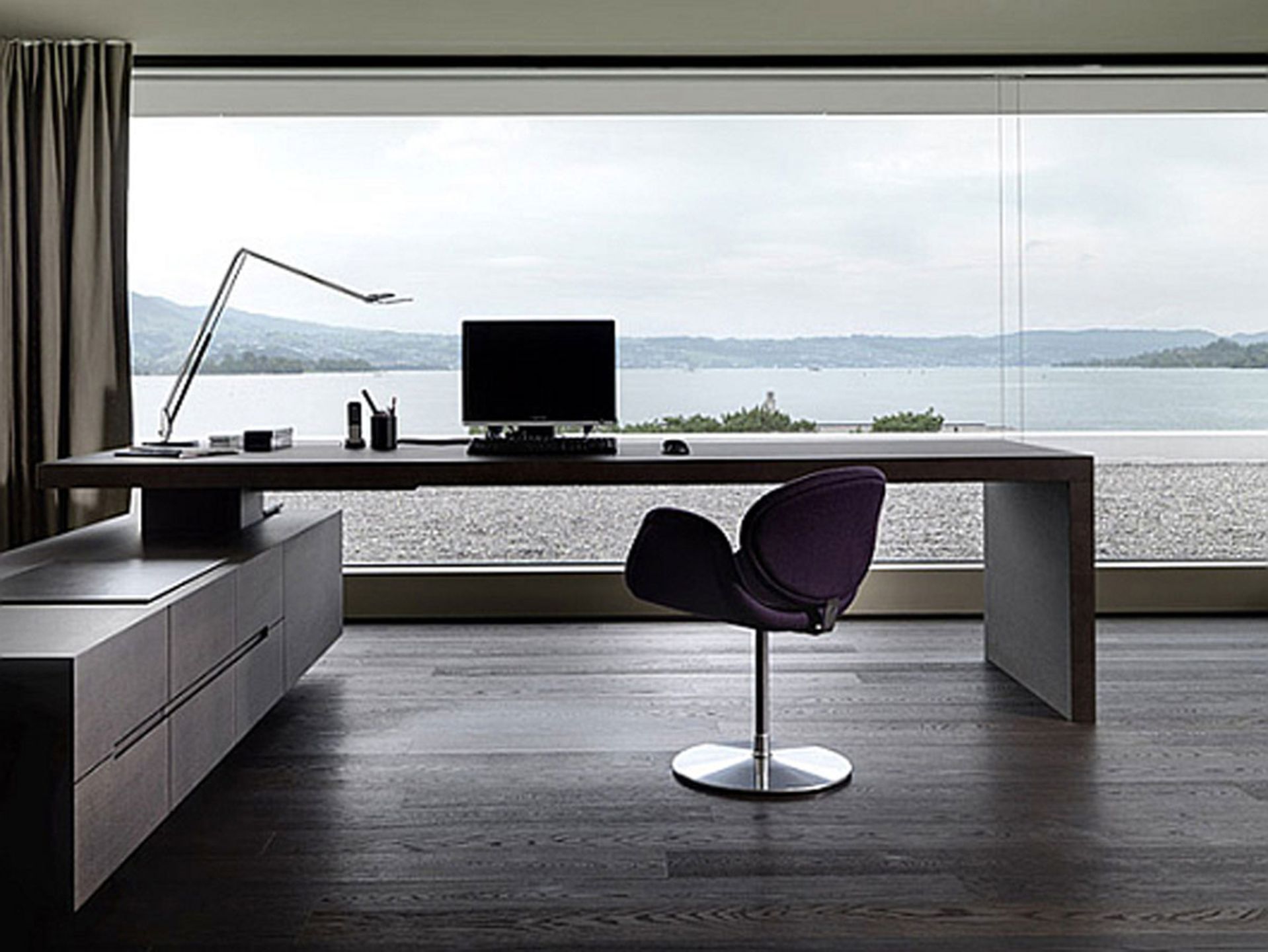 Modern Office Wallpaper Desktop #Qo3. Modern office interiors, Modern home office desk, Office design inspiration