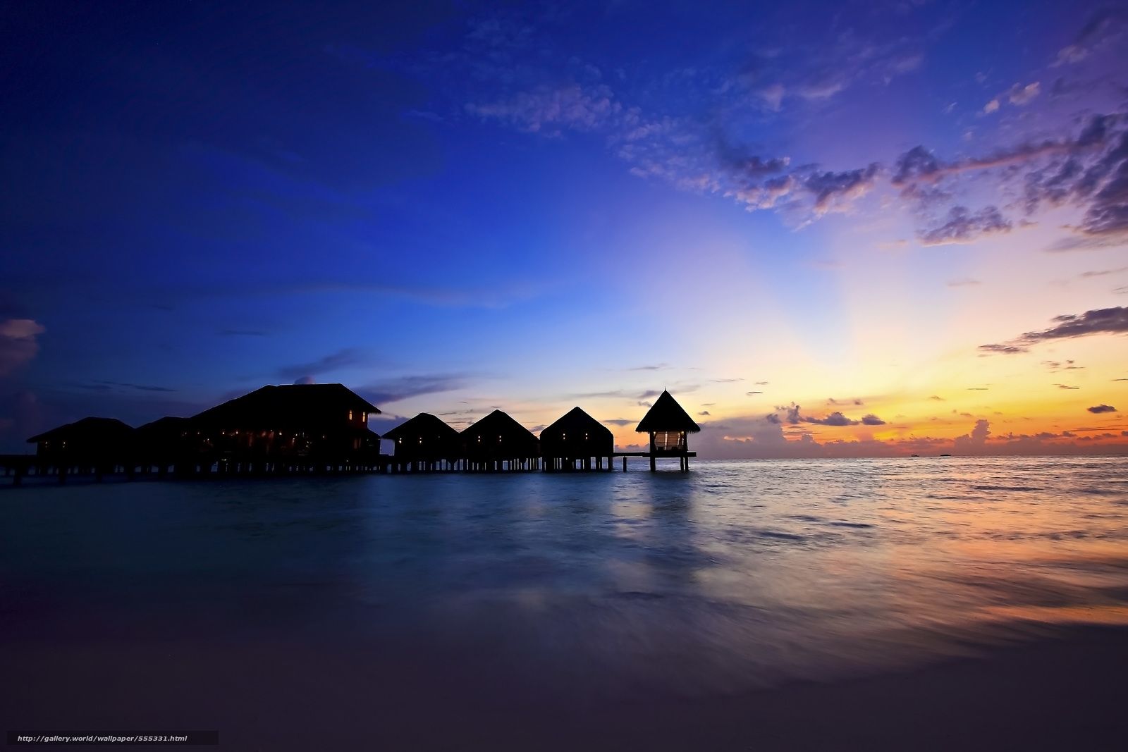 Download wallpaper sunset, Maldives, landscape free desktop