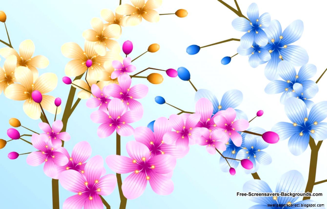 Beautiful 3D Flowers Wallpaper Ahw05