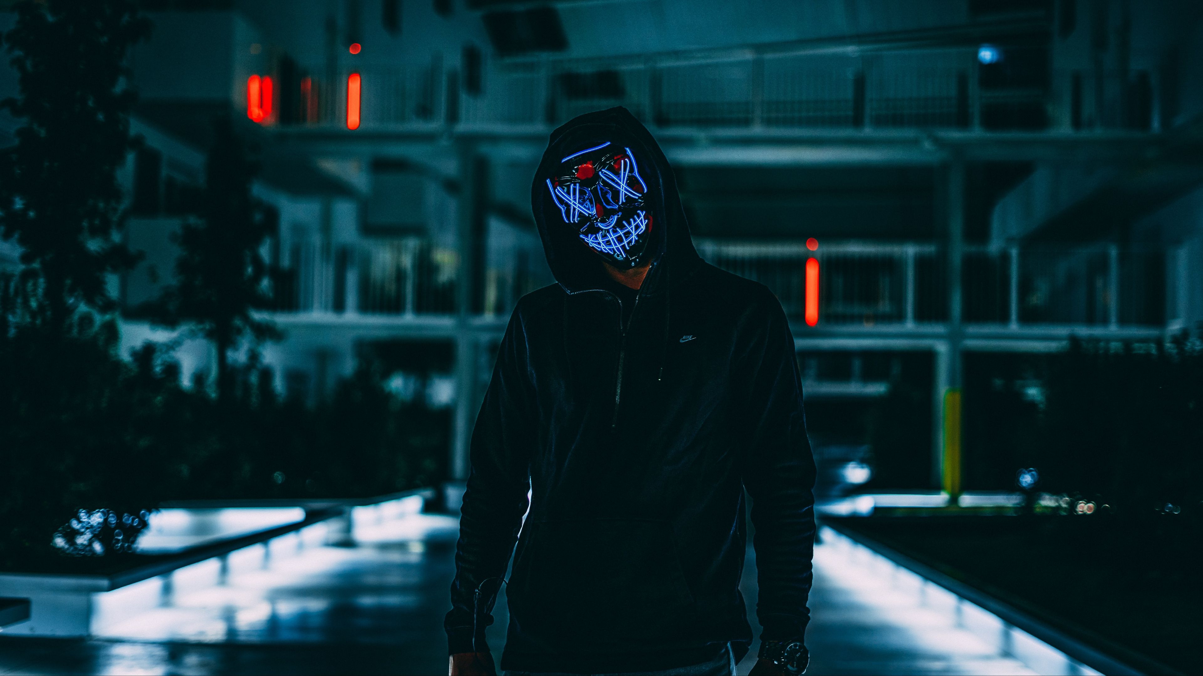 Neon Mask Wallpaper