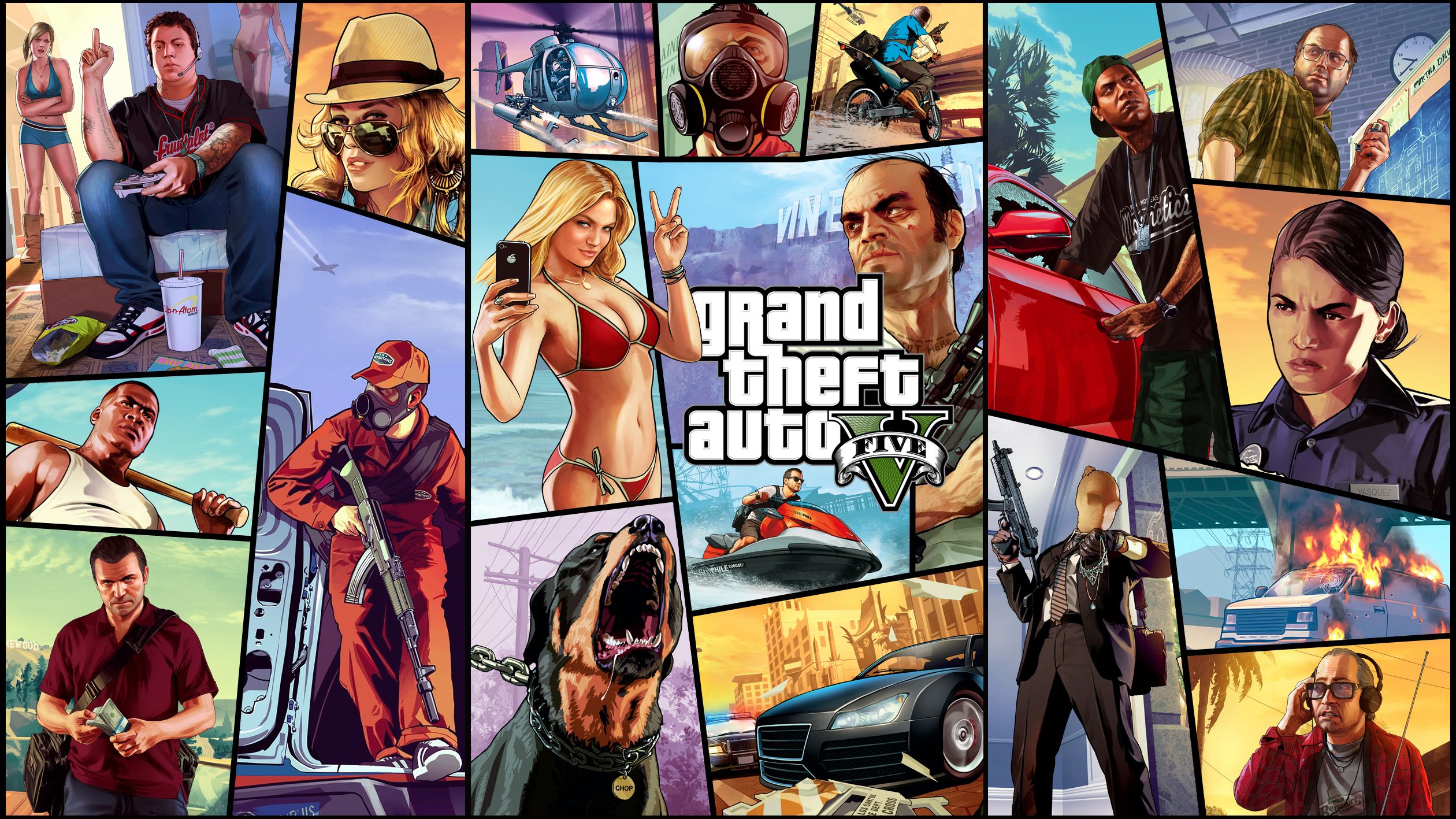 Grand Theft Auto GTA 5 Vector Graphics .wallpaperup.com