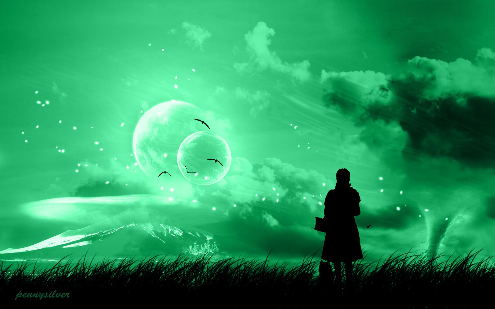 Green Moon Wallpapers - Wallpaper Cave