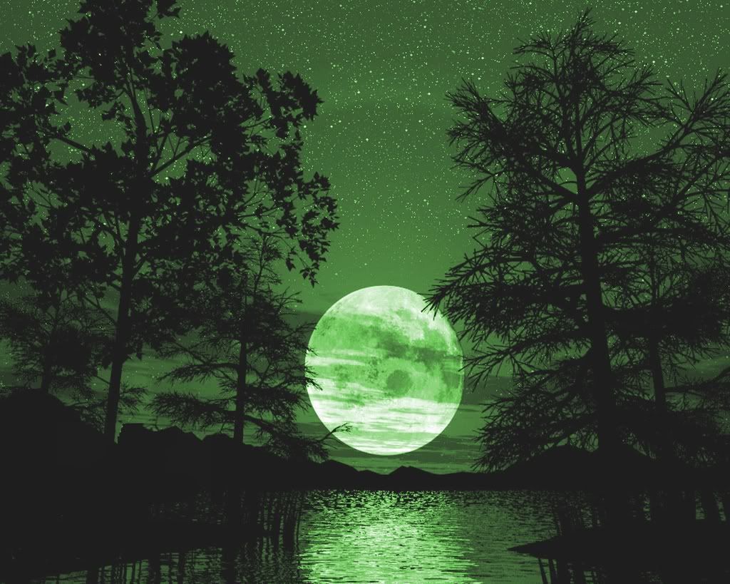 Green Moon Wallpaper