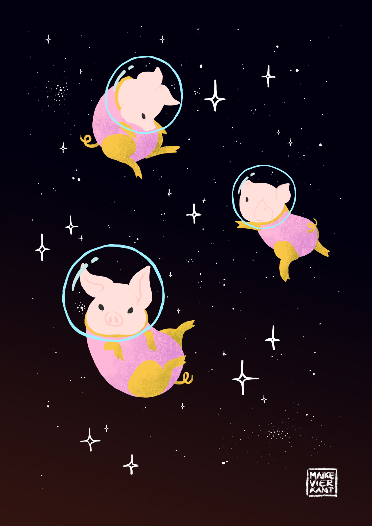 Animals Space Kawaii Wallpapers - Wallpaper Cave