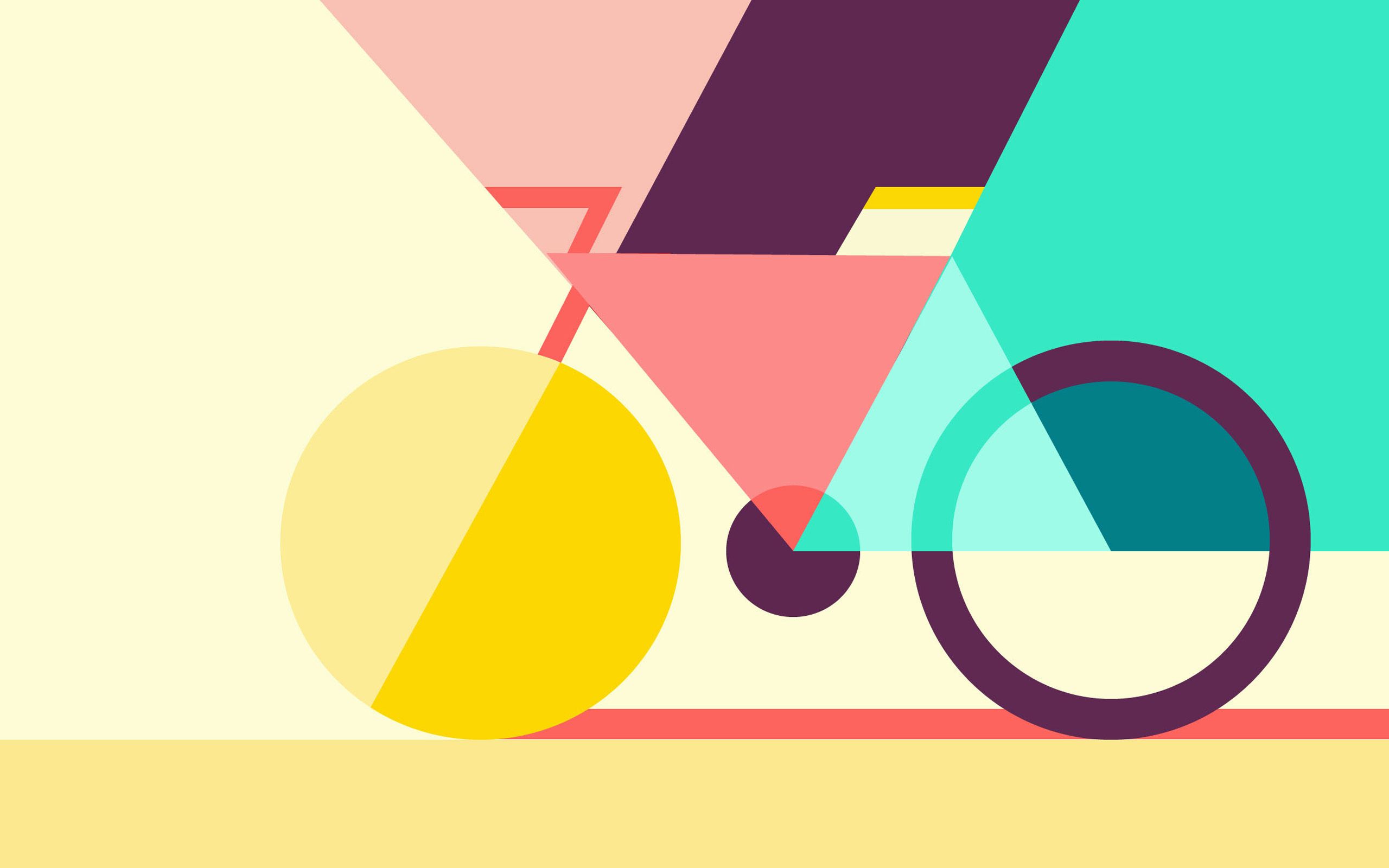 Wallpaper 4k Geometric Abstract Bicycle abstract, Bicycle