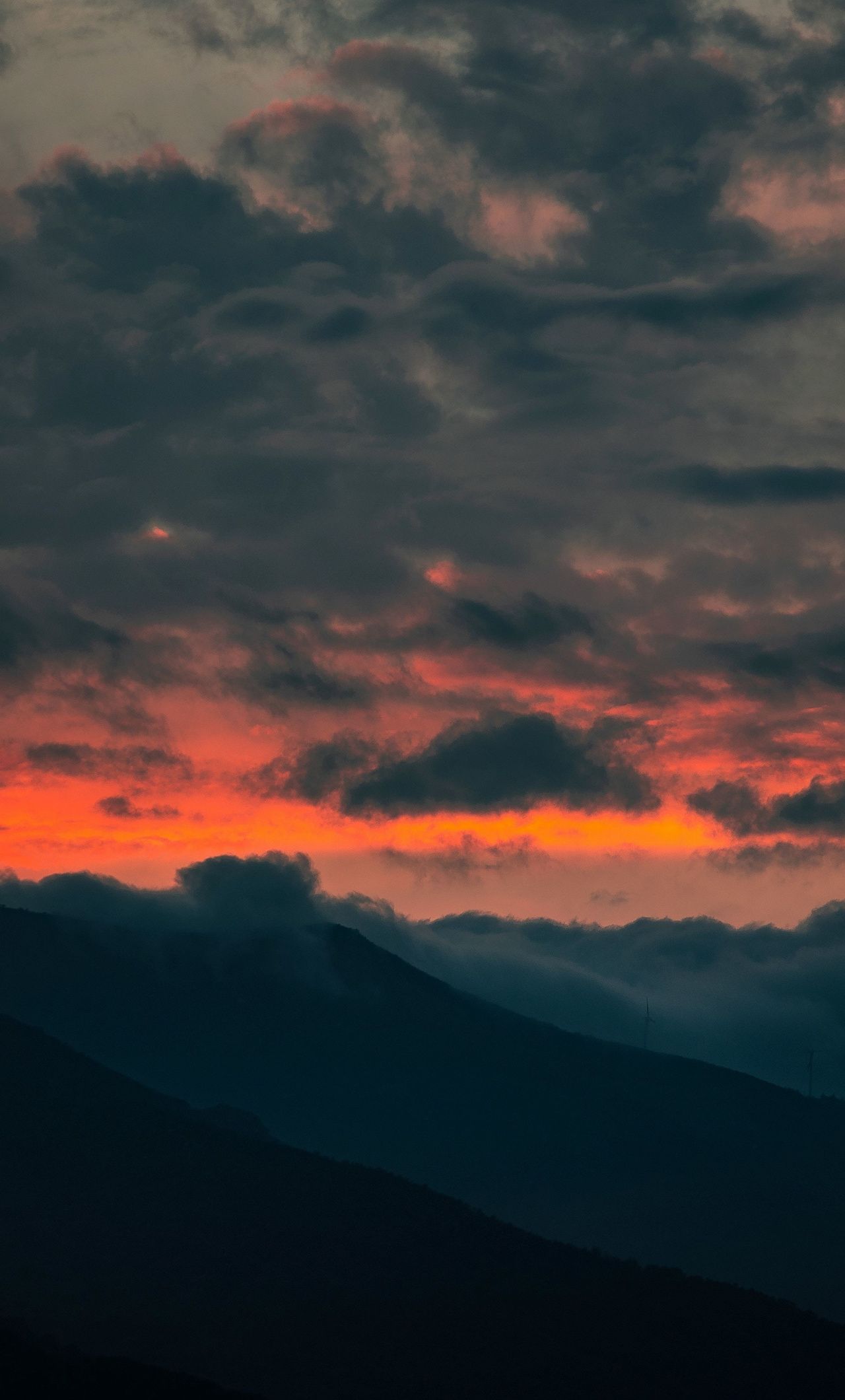 Clouds, dark, horizon, sky, hills, 1280x2120 wallpaper. Sky aesthetic, Clouds photography, Picture cloud