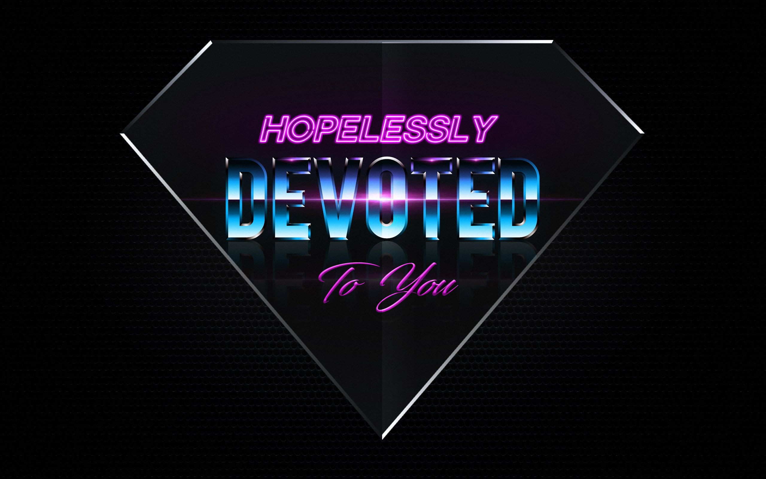 Wallpaper Devoted to you, Hopeless, Neon art, Synthwave, Retrowave