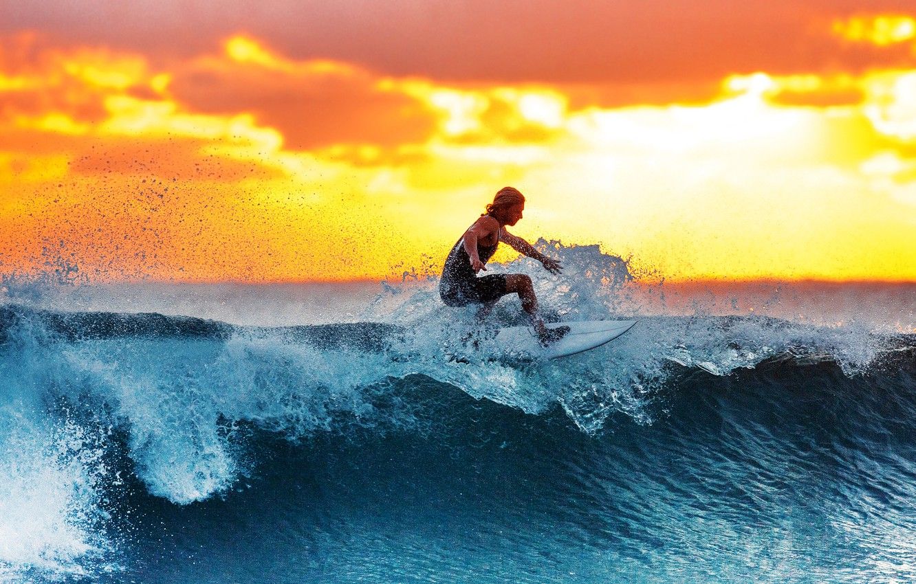 Free download Wallpaper sunset surf men image for desktop section