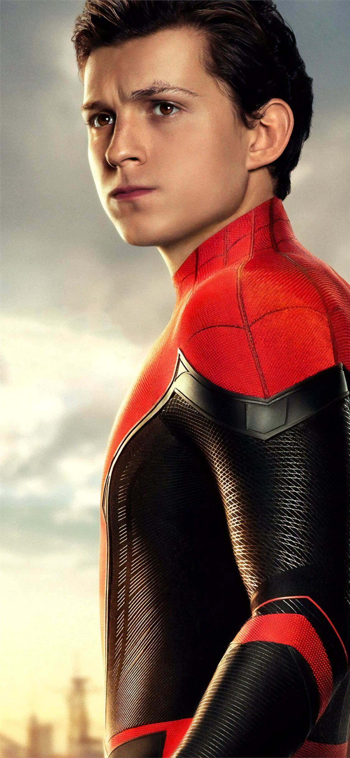 tom holland as peter parker spider man far from ho. iPhone 11 Wallpaper Free Download