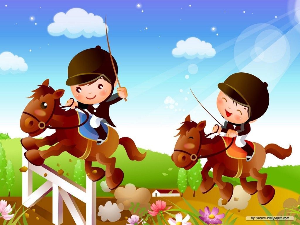 Cartoon kids desktop wallpaper image .com