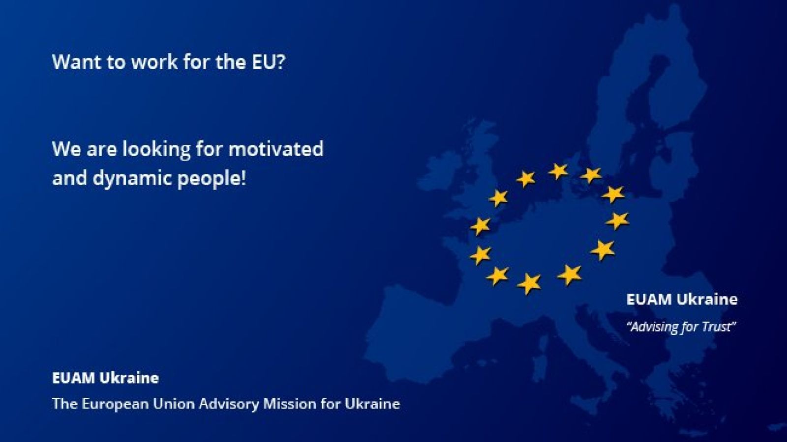 job opportunities at the European Union Advisory Mission EUAM