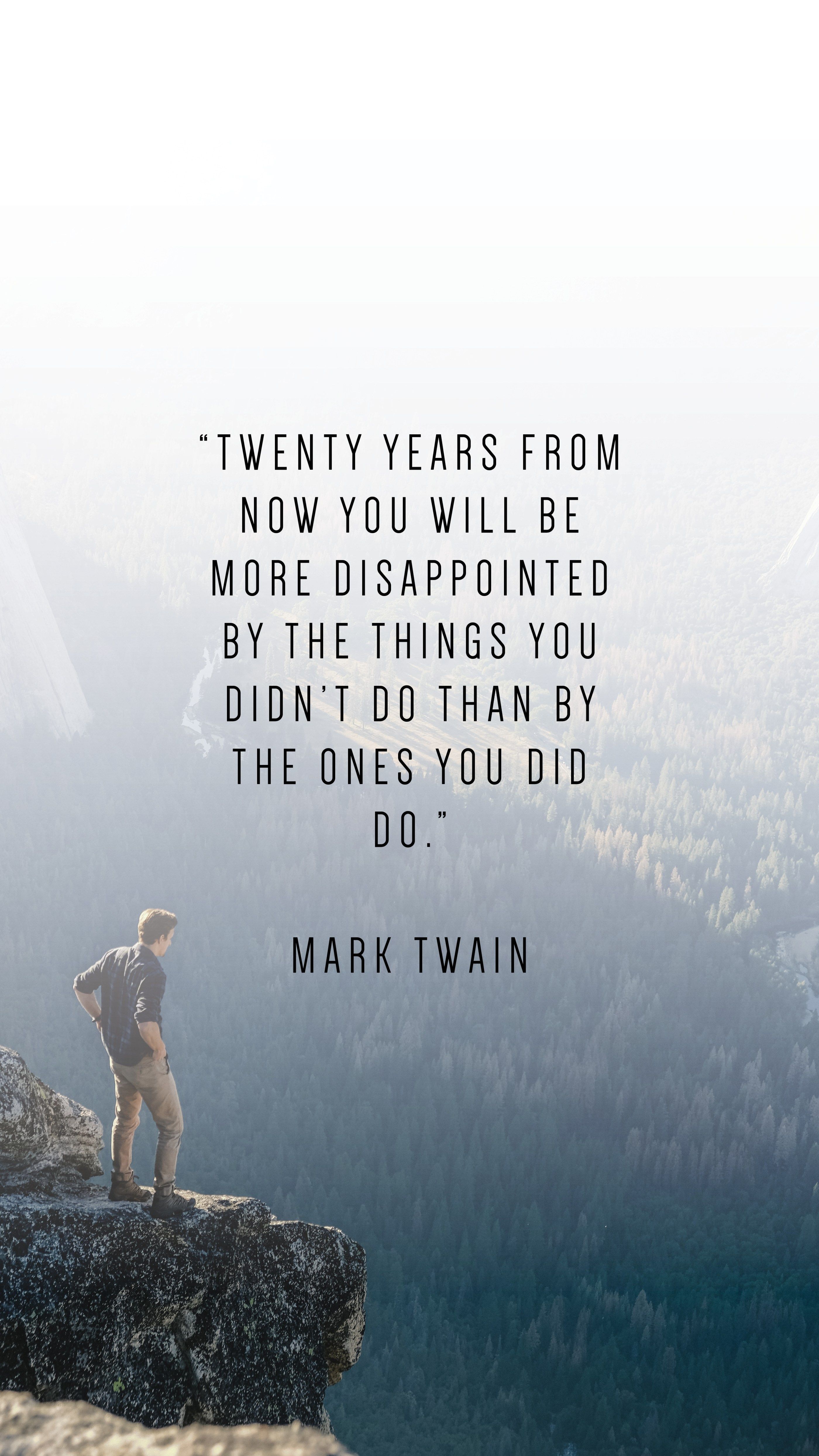 Phone Wallpaper To Inspire - Mark twain quotes, Chance