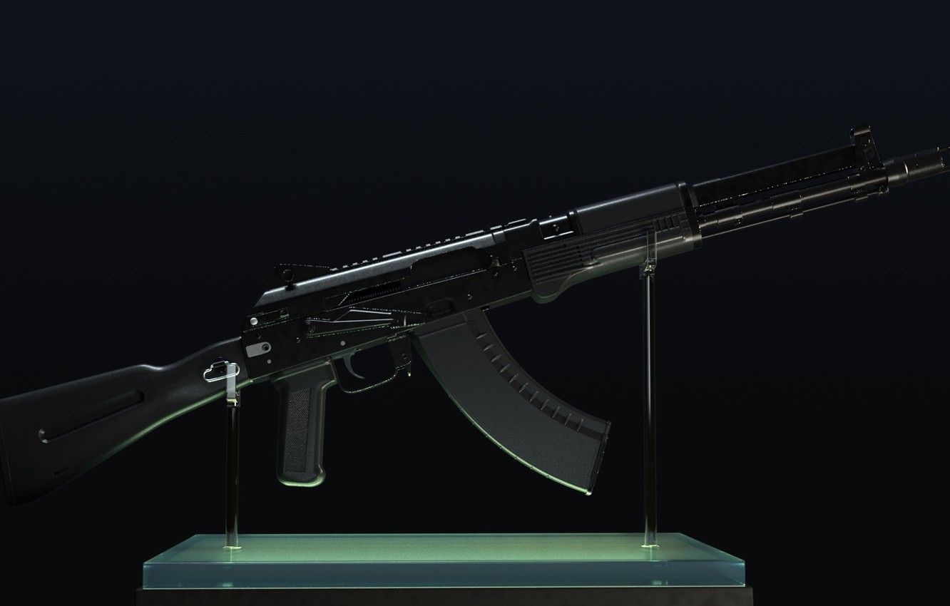 Wallpaper rendering, weapons, gun, weapon, render, Kalashnikov
