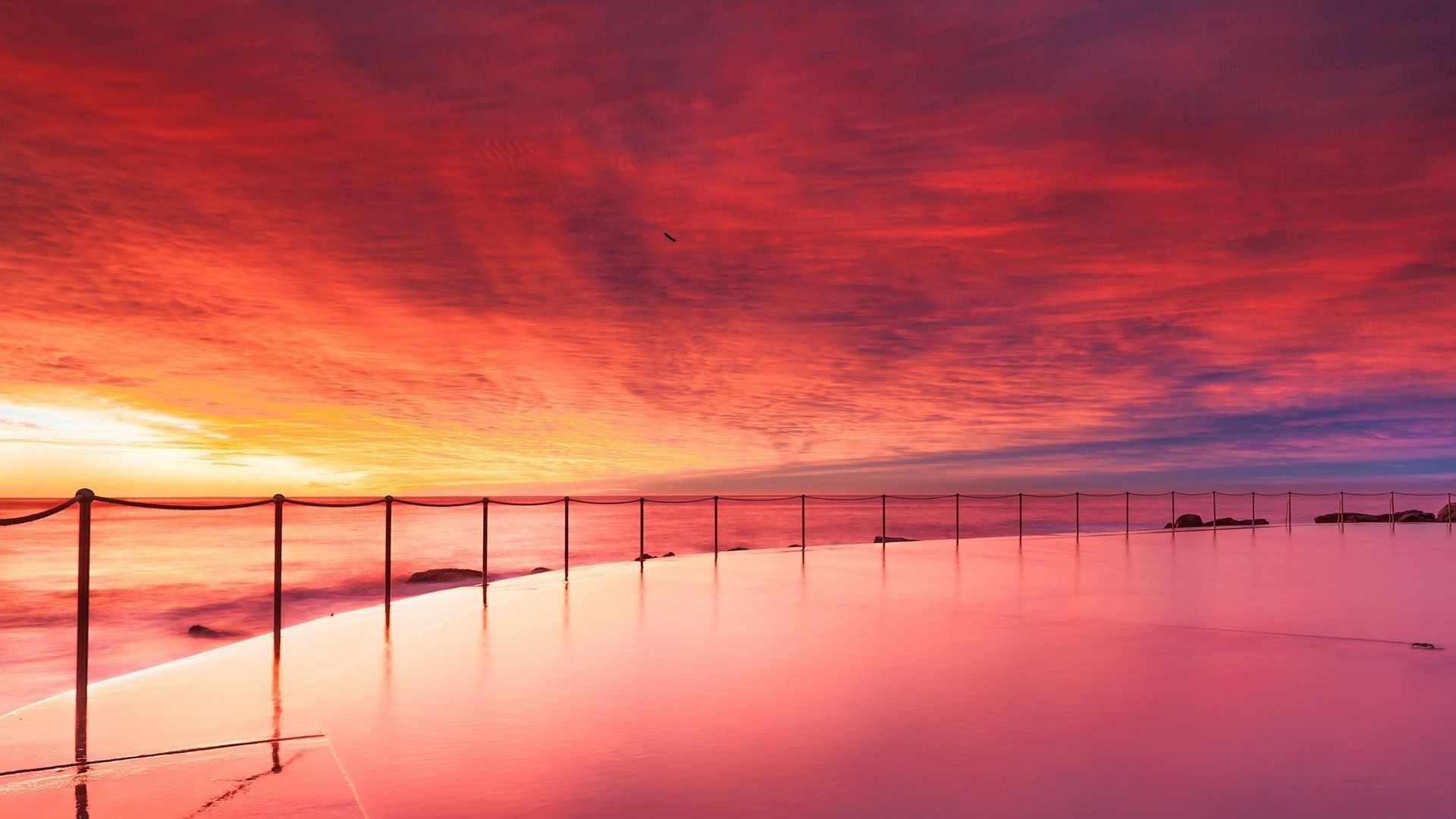 Sunset, Australia, Beach, Ful, Screen, Wallpaper, Deskop, Image