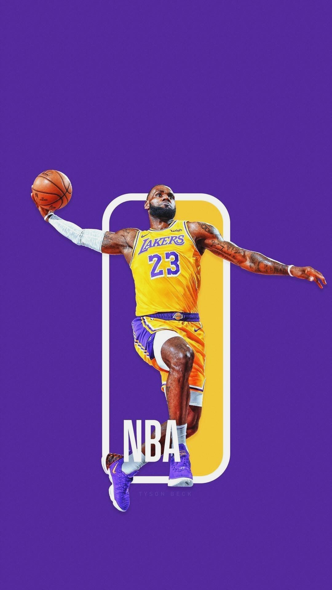 Lakers Logo and People Wallpaper