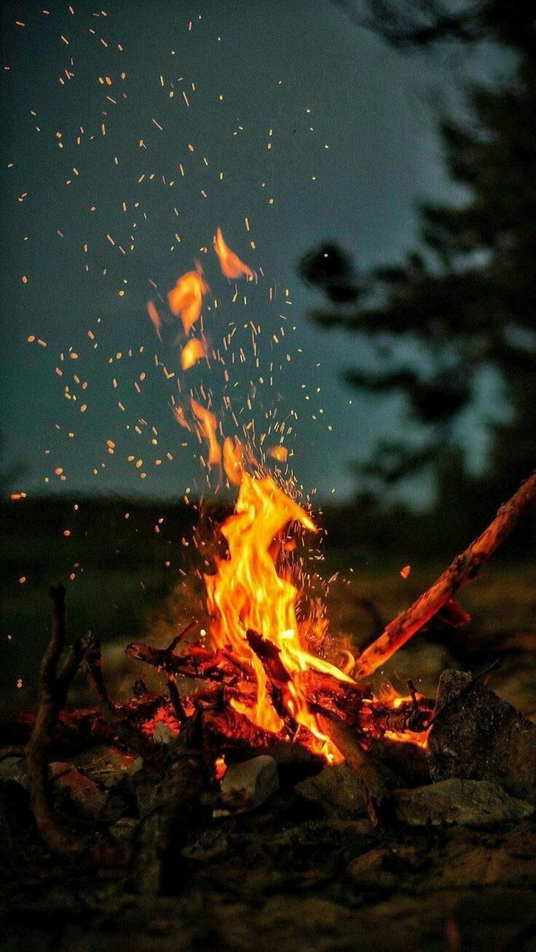 iPhone Wallpaper. Campfire, Fire, Bonfire, Flame, Heat