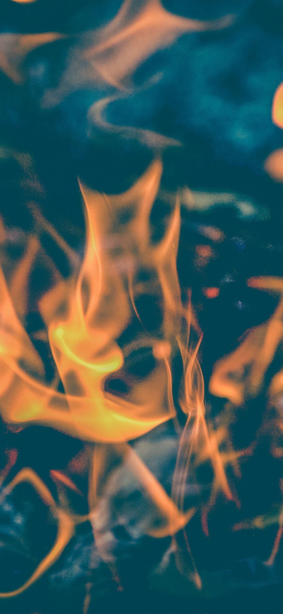 iPhone X wallpaper. fire zoom closeup