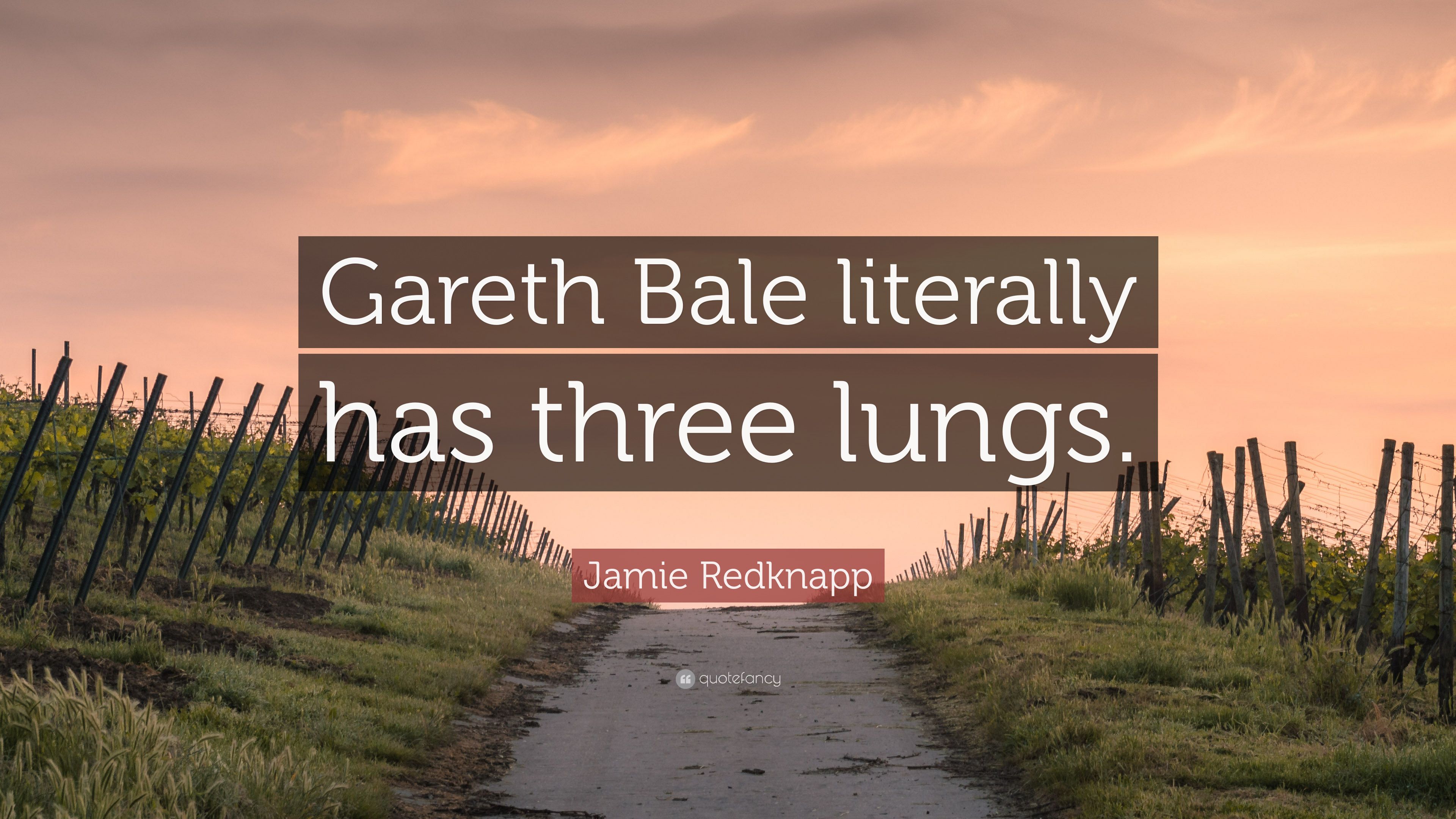 Jamie Redknapp Quote: “Gareth Bale literally has three lungs.” 7