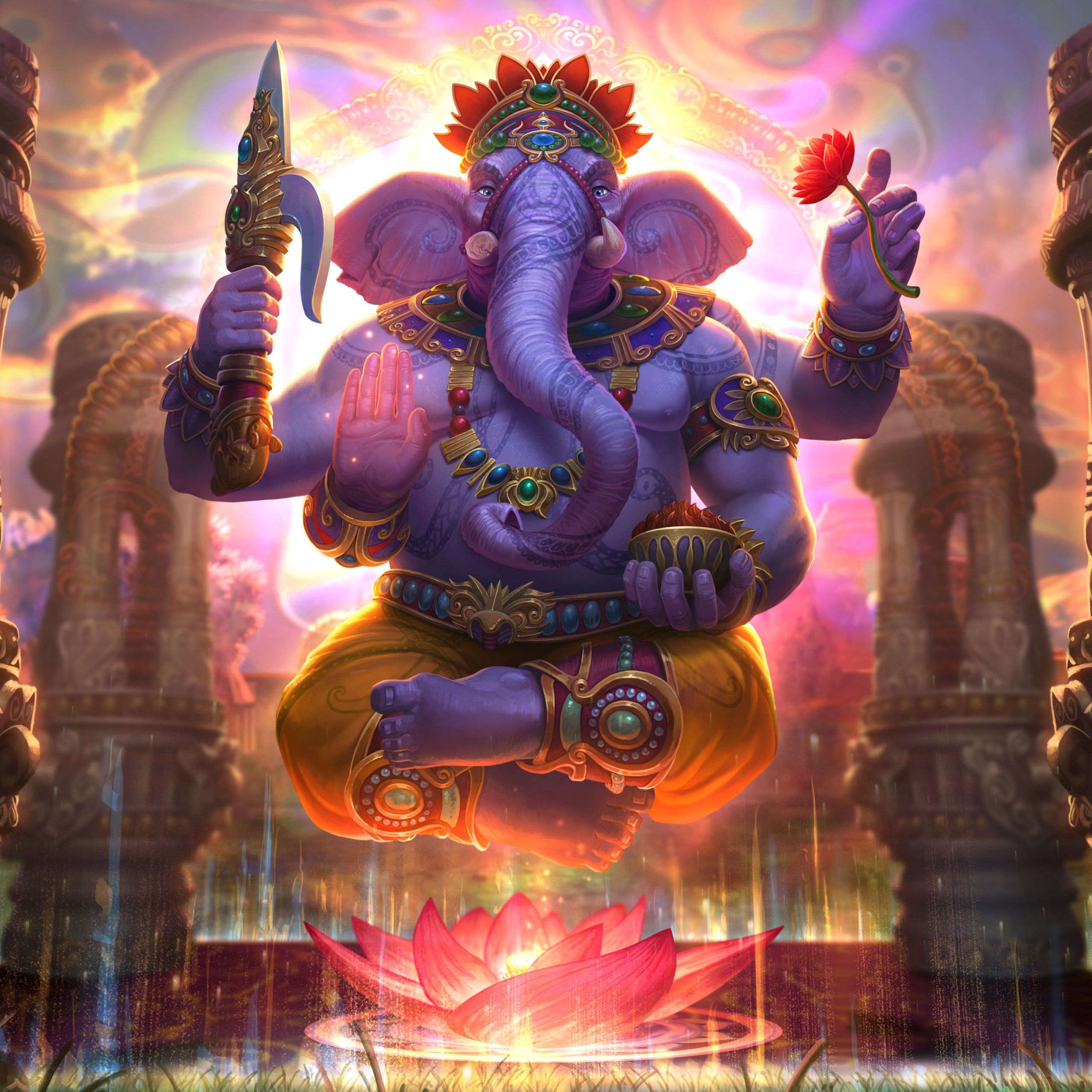 Wallpaper Lord Ganesha, Ganpati Bappa, Ganapati, Indian god, HD