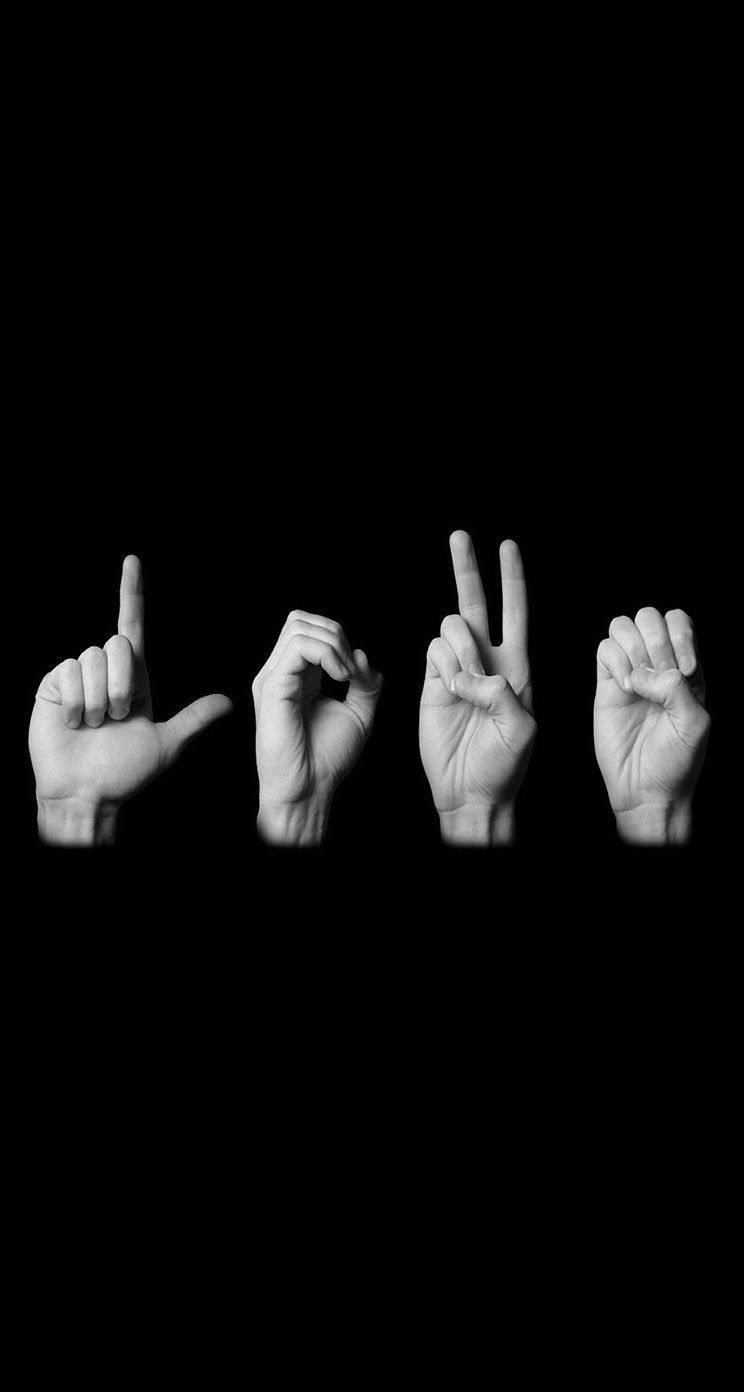 iPhone wallpaper love. Deaf sign, Sign language, America sign