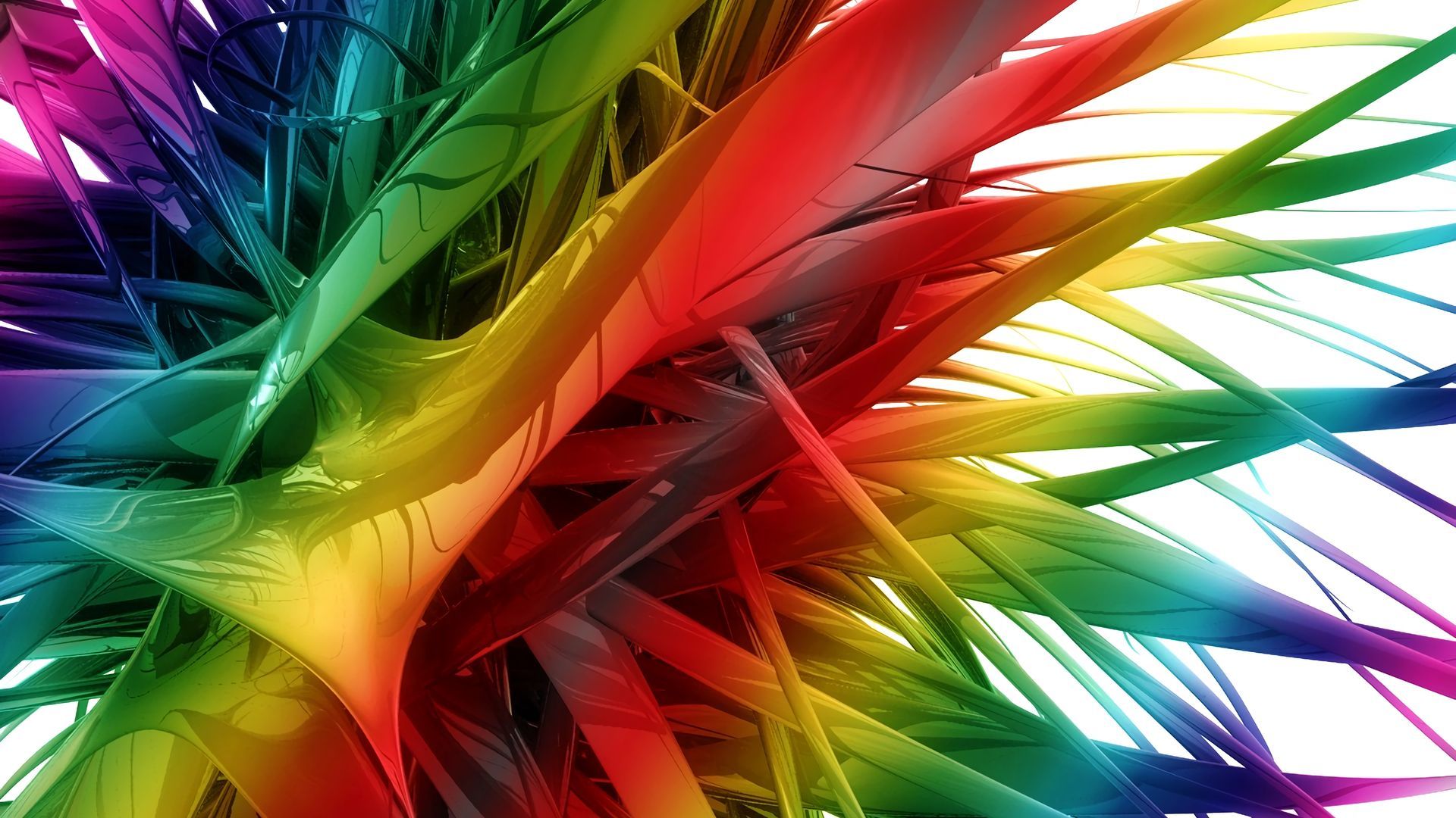 Rainbow Abstract Art HD Wallpaper