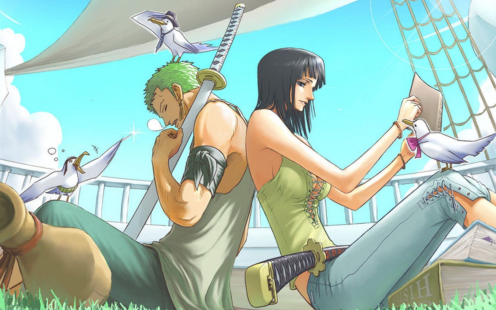 one, Piece, Anime, Series, Pirate, Bird, Ship Wallpaper HD / Desktop and Mobile Background