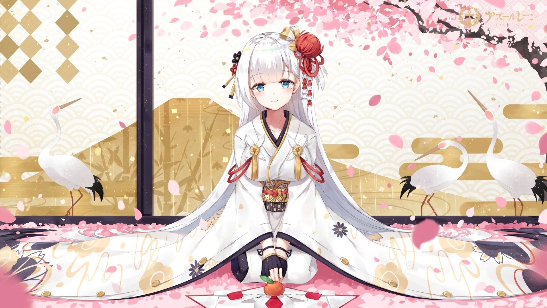 Desktop wallpaper kimono, anime girl, japanese, traditional dress