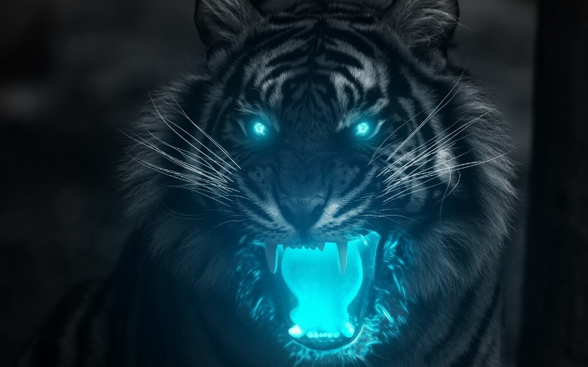 blue tiger background