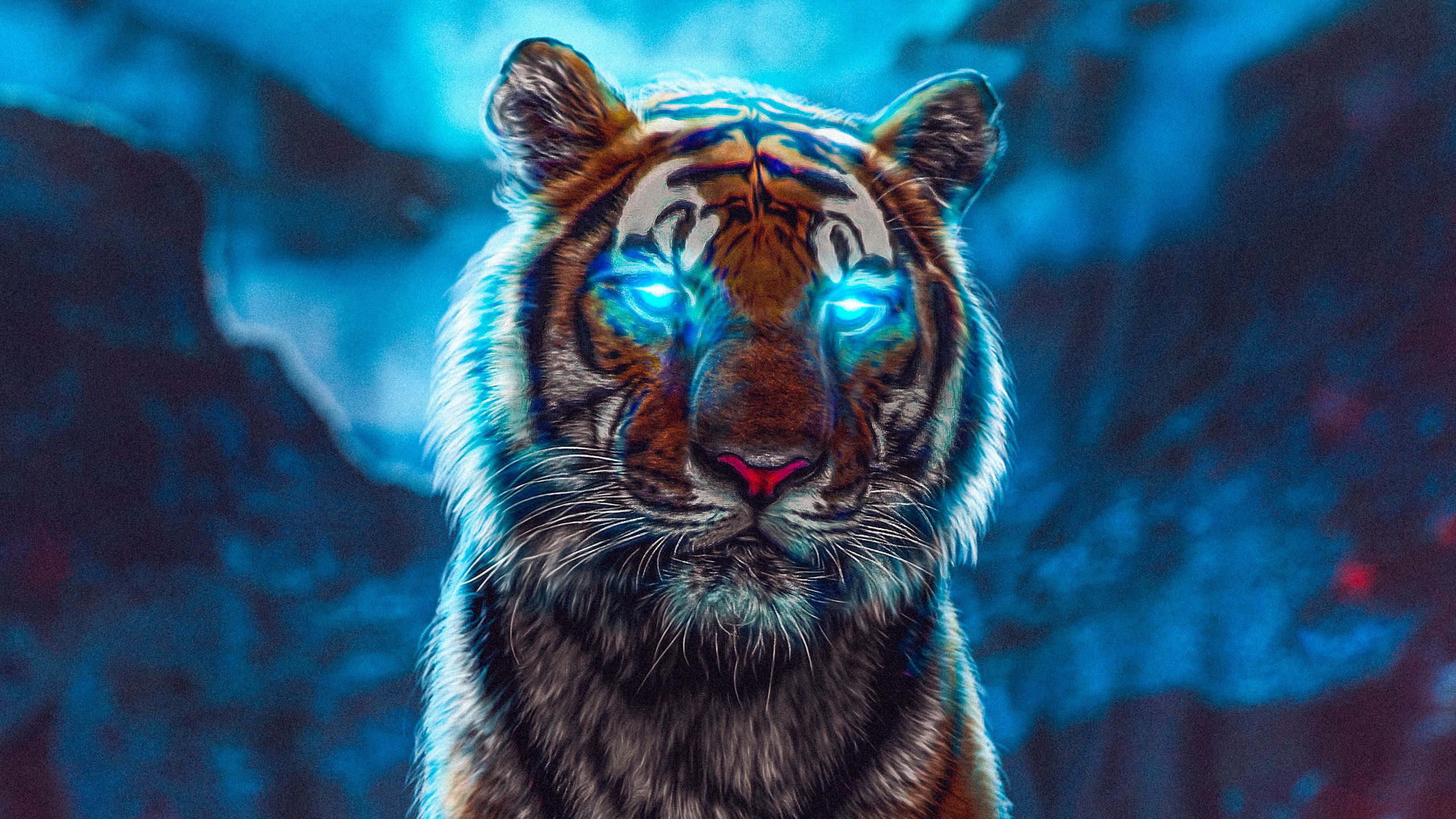 Tiger Glowing Eyes 1440P Resolution HD 4k Wallpaper