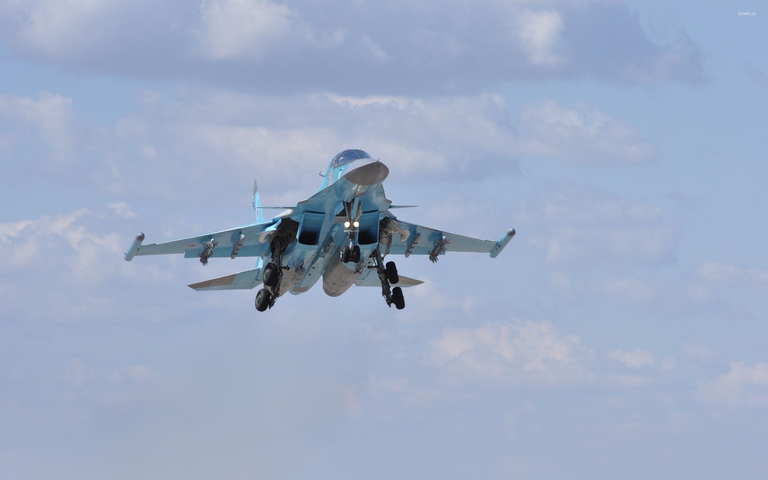 Sukhoi Su 34 During Takeoff Wallpaper Wallpaper