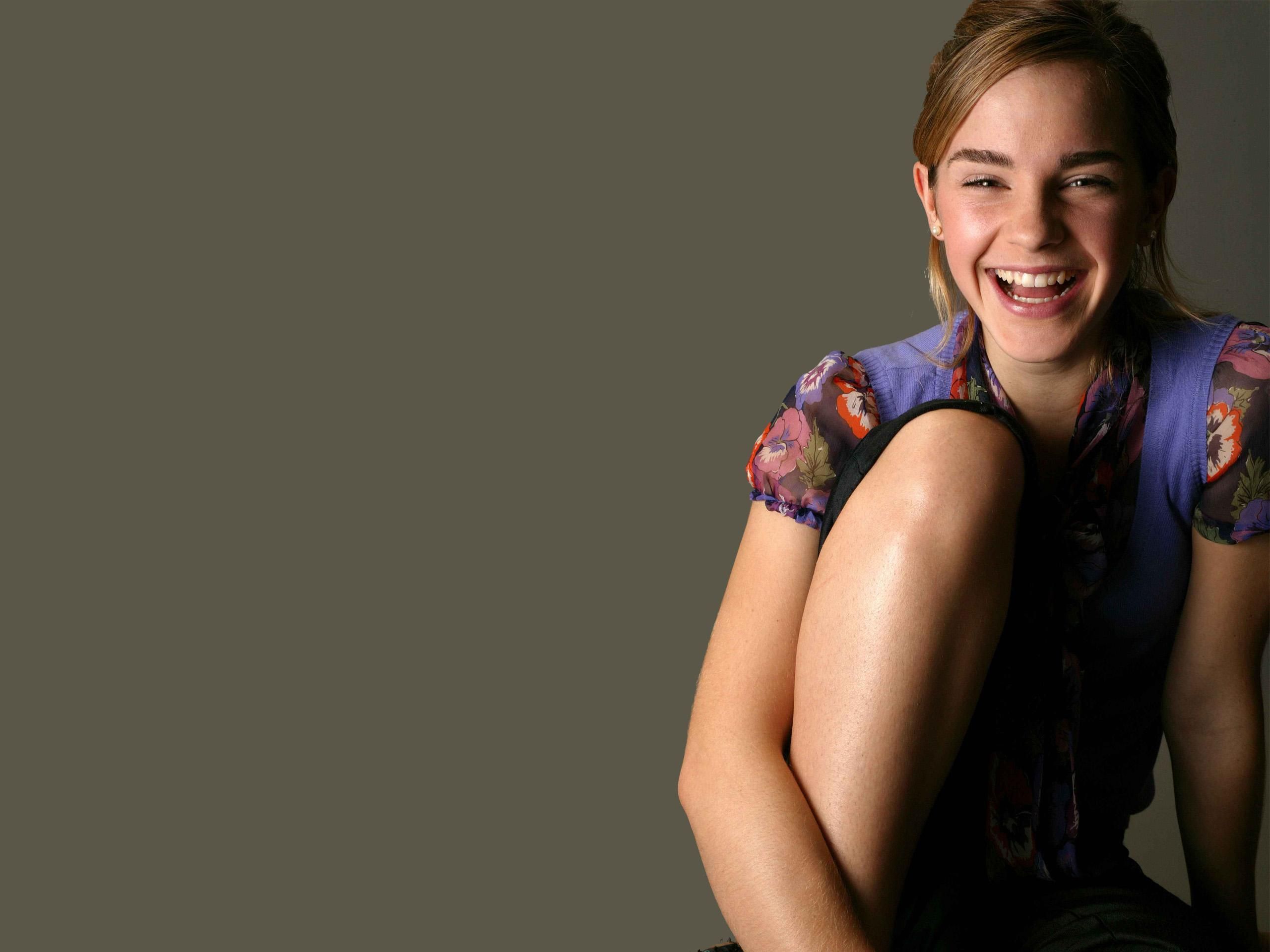 Emma Watson Laughing HD desktop wallpaper, Widescreen, High