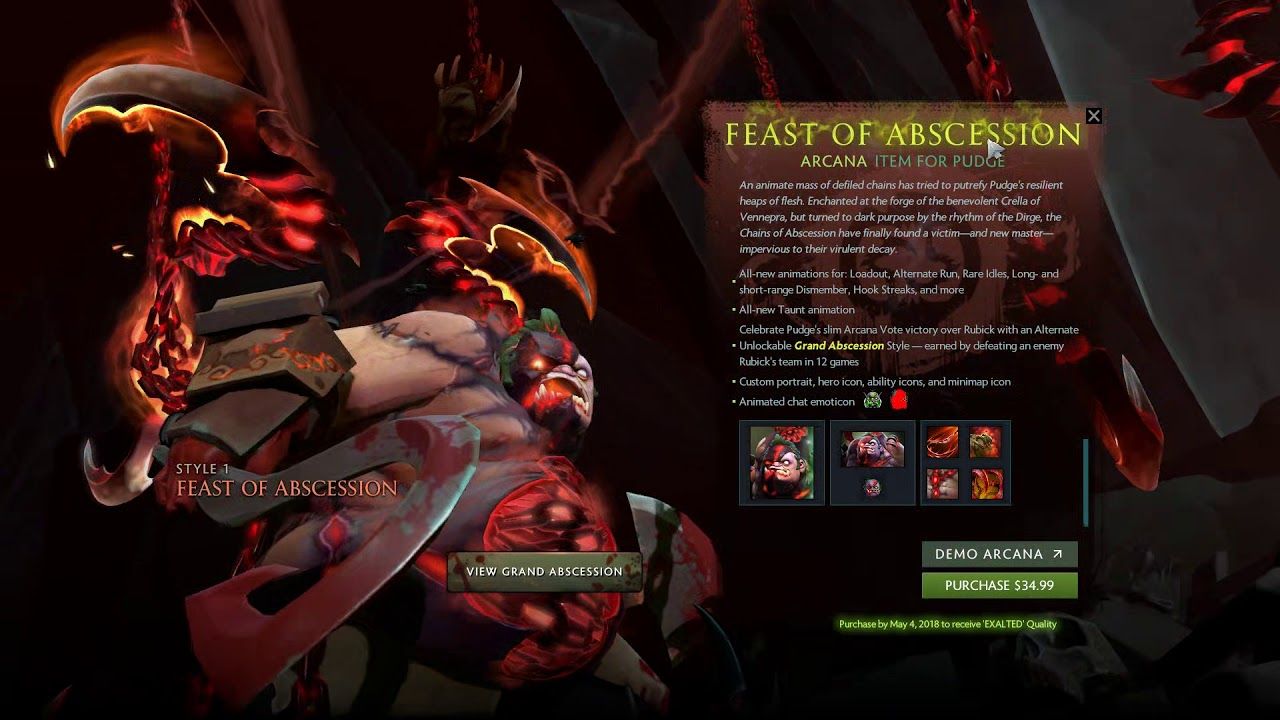 THE FEAST OF ABSCESSION ARCANA IS AVAILABLE!. DOTA 2