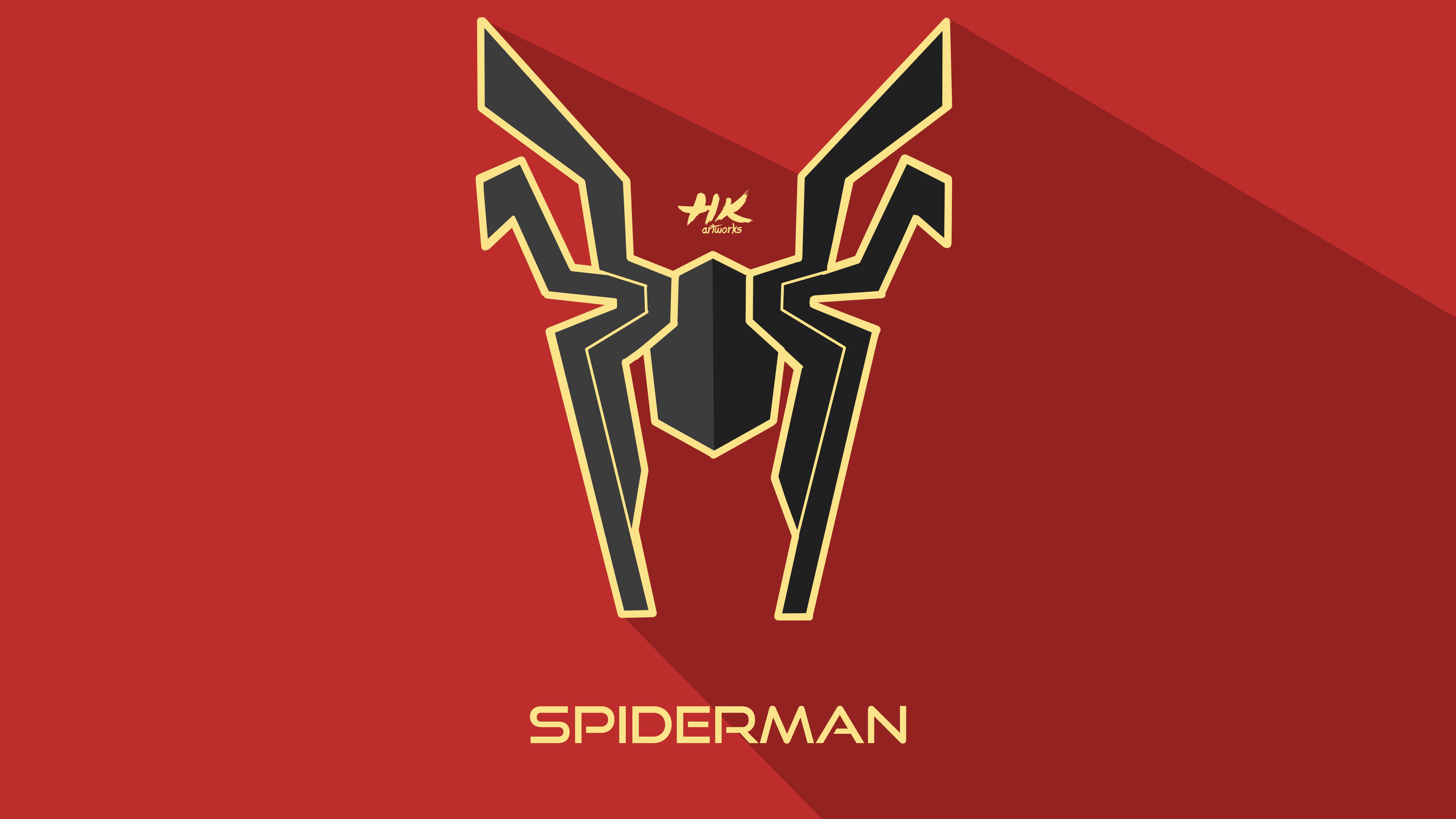 Iron Spider Infinity War Logo, HD Superheroes, 4k Wallpaper