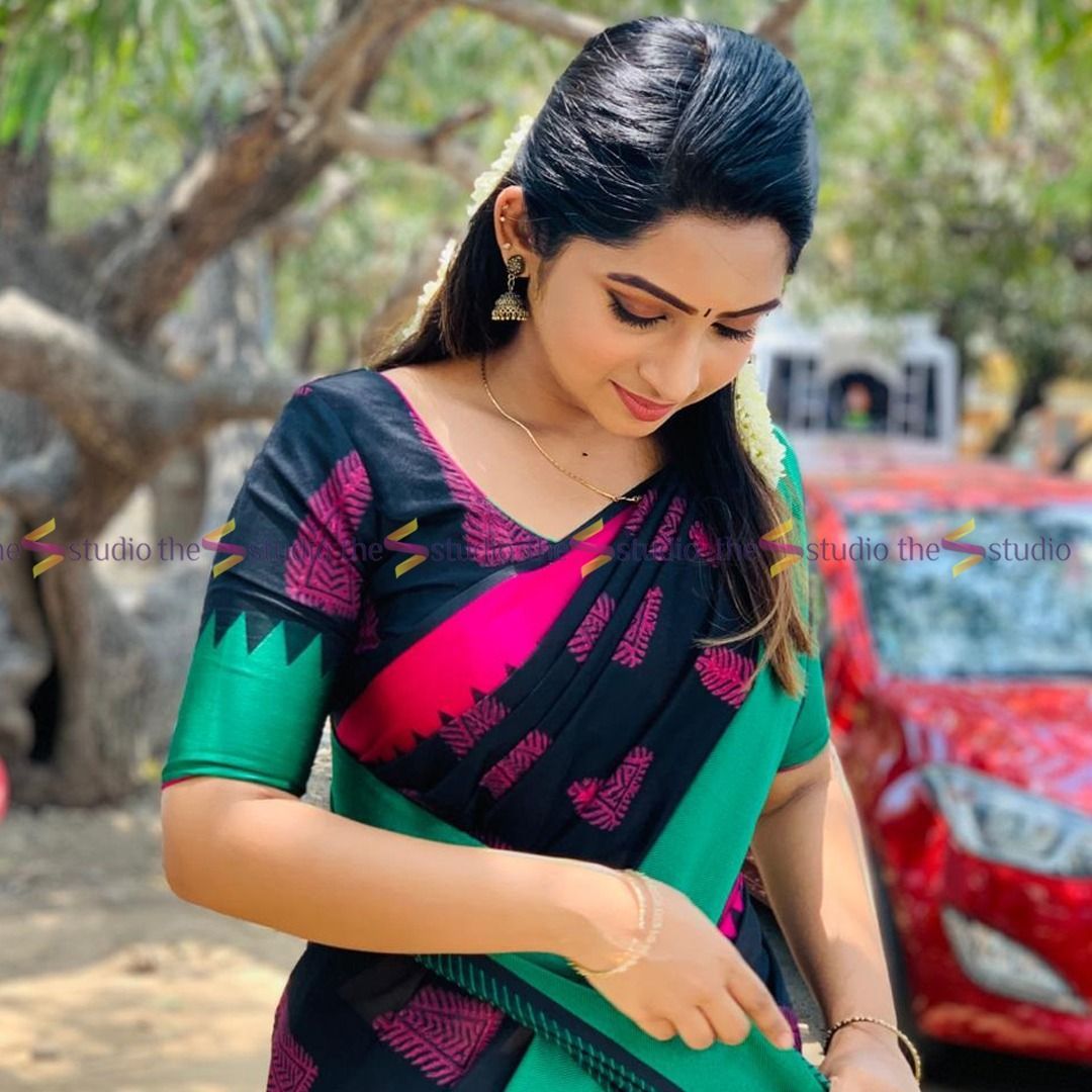 nakshathra.nagesh flaunting one of The S Studio sarees WhatsApp