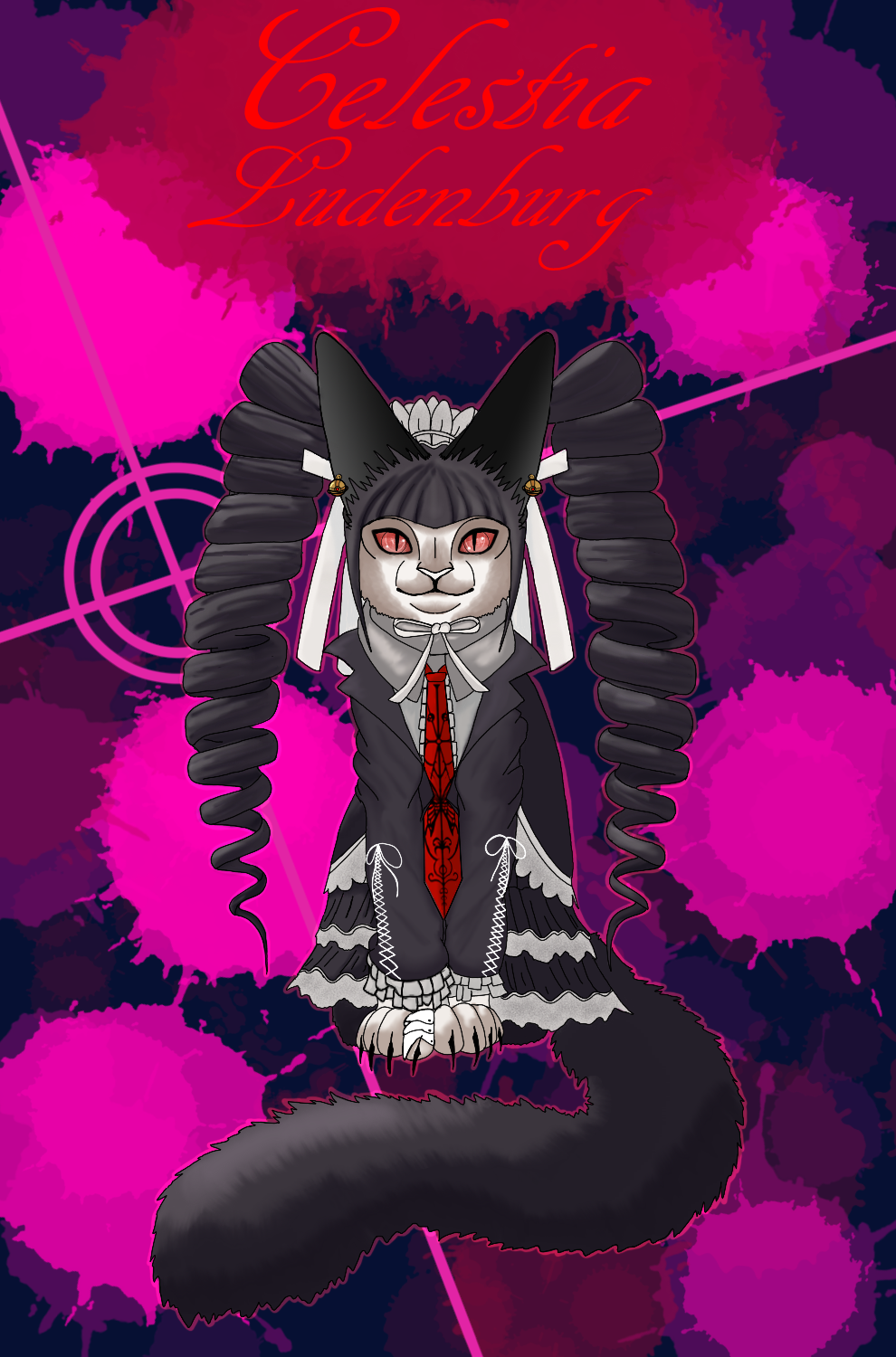 Celestia Ludenberg (Danganronpa) dark background