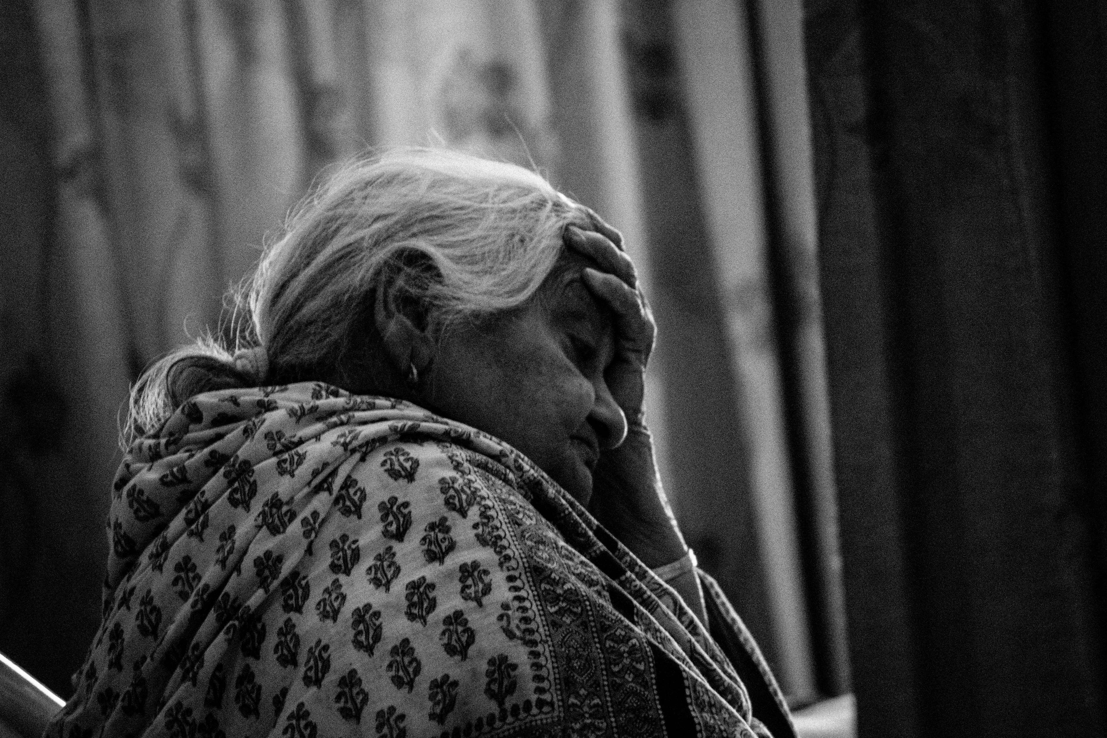 black and white, elderly, frustrated, frustration, grandma